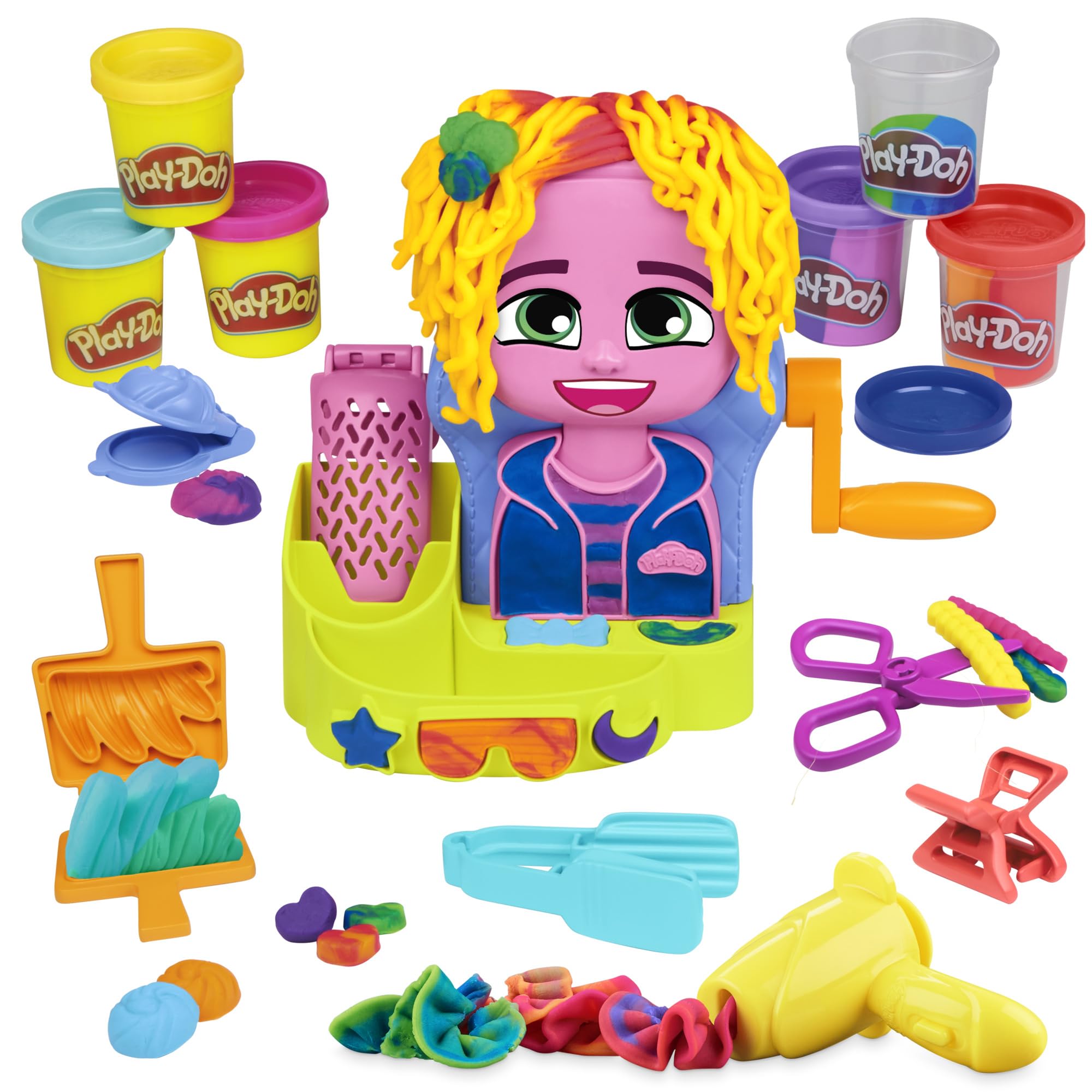 Play-Doh Hair Stylin' Salon Playset - Creative Styling Fun for Ages 3+