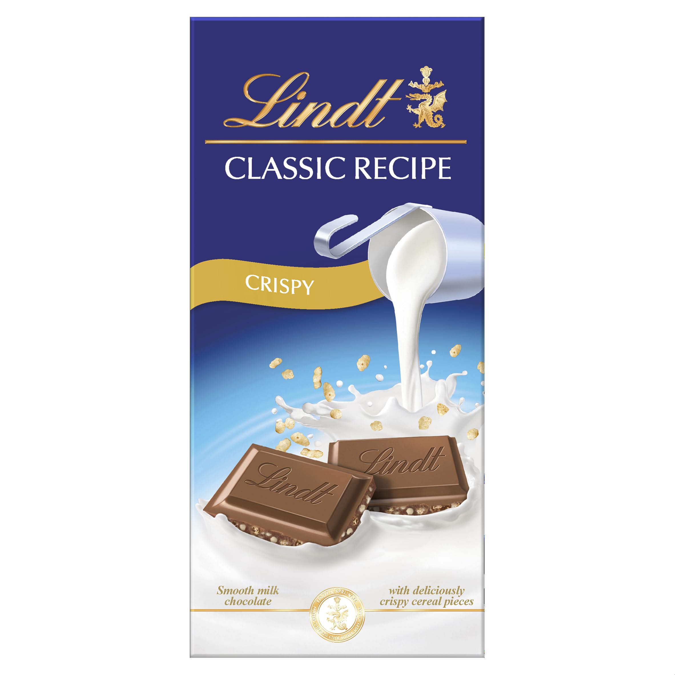 Lindt - Classic Recipe Crispy Milchschokoladetafel 100g