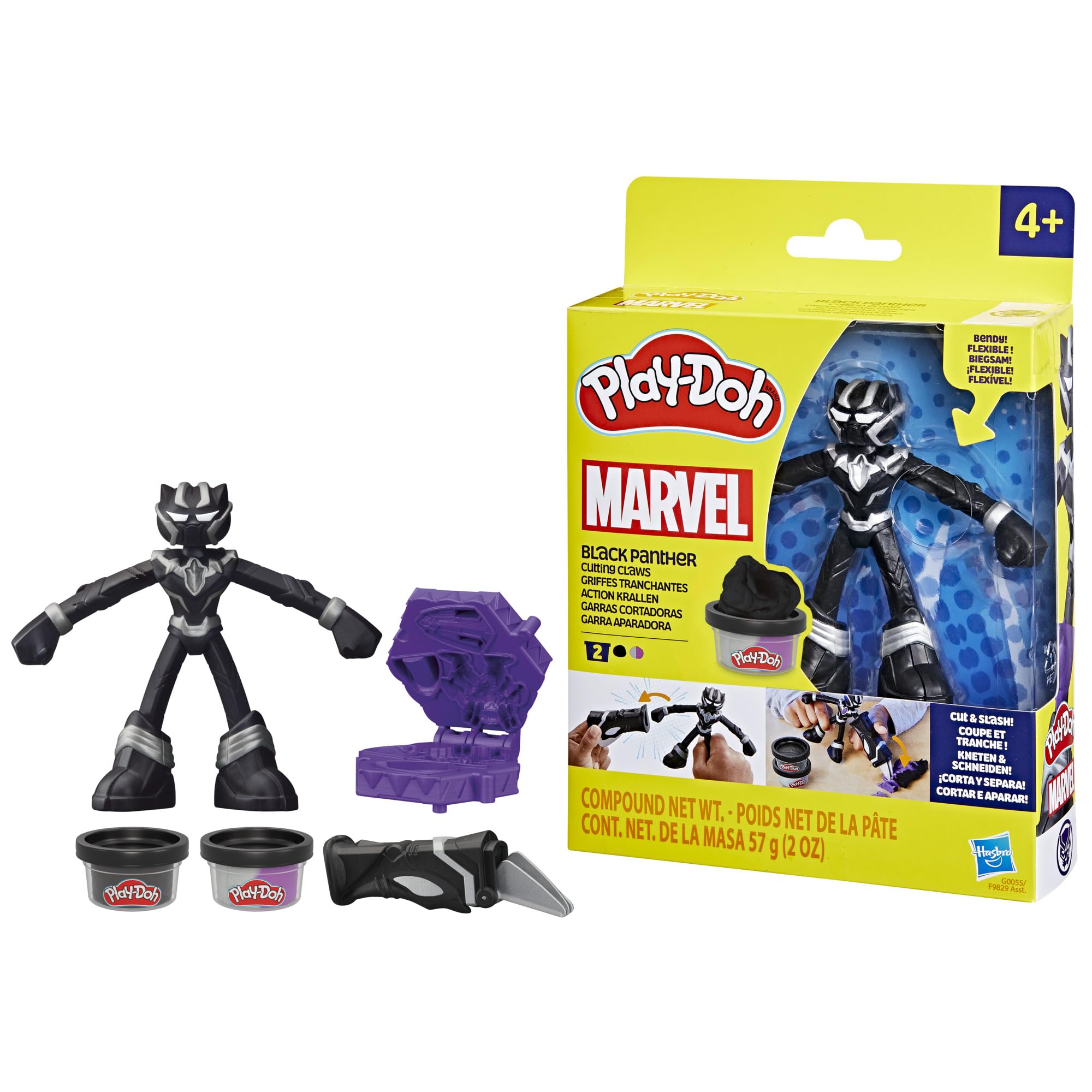 Play-Doh Marvel Black Panther Cutting Claws Action Figure Playset | Ages 4+ 1