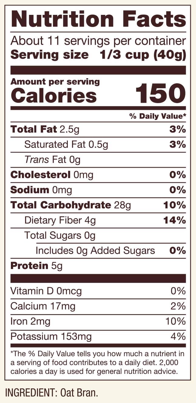 Bob's Red Mill Glutenfreie Haferkleie – Ballaststoffreiches Heißmüsli, 454 g