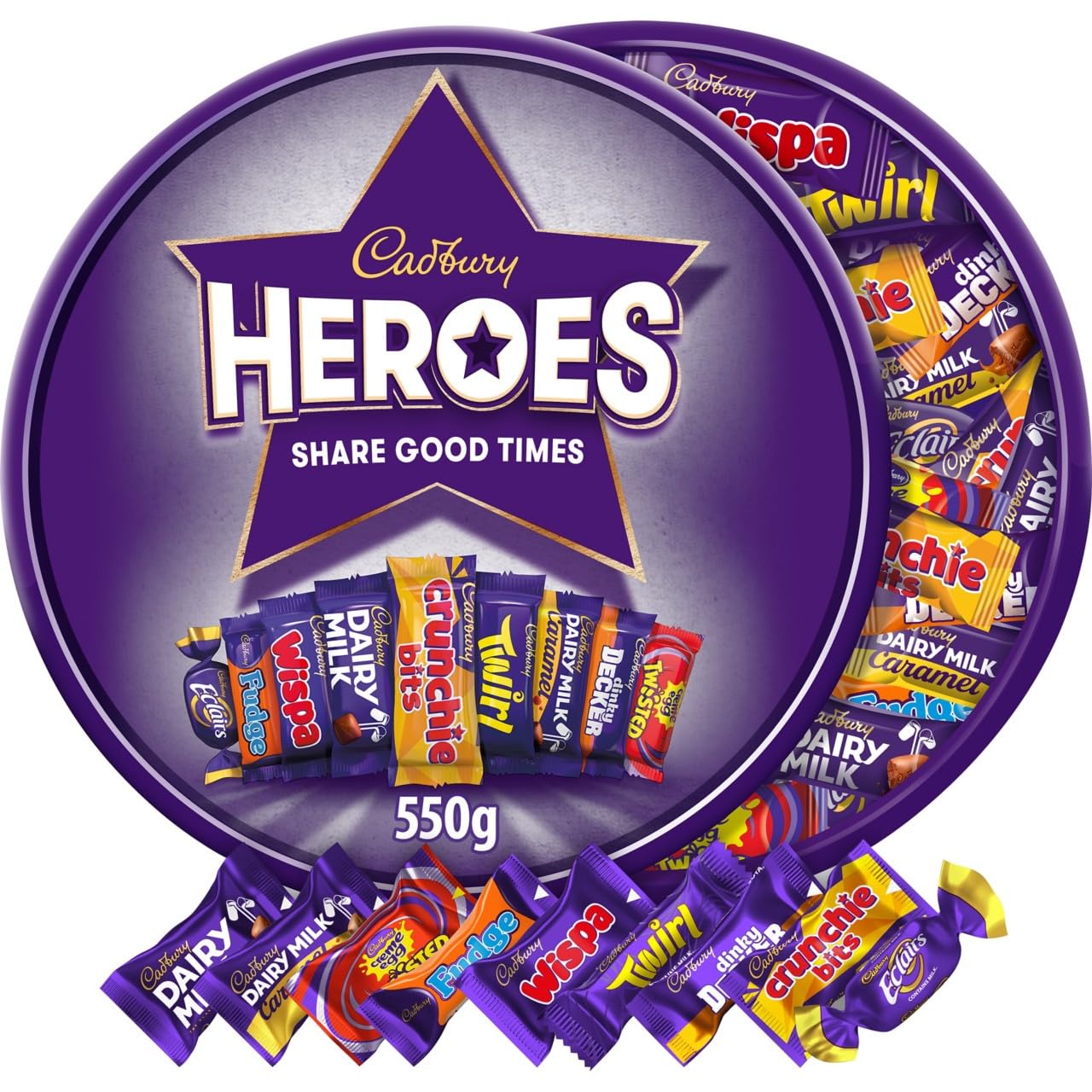Cadbury Heroes Schokoladenbecher (550 g) – Verschiedene Miniatur-Schokoriegel 4