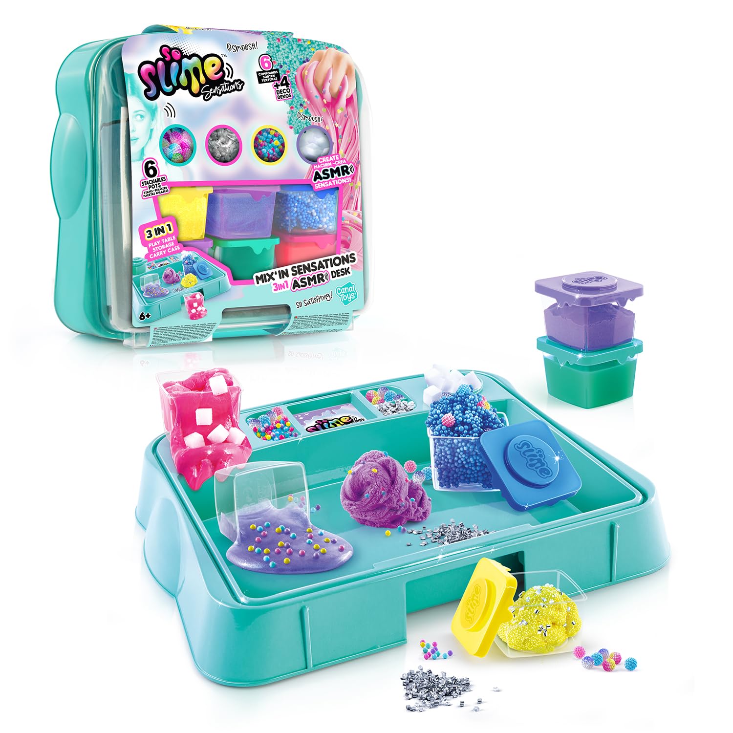 So Slime Sensations Mix’In Sensations 3-in-1 ASMR Slime Desk - Blue