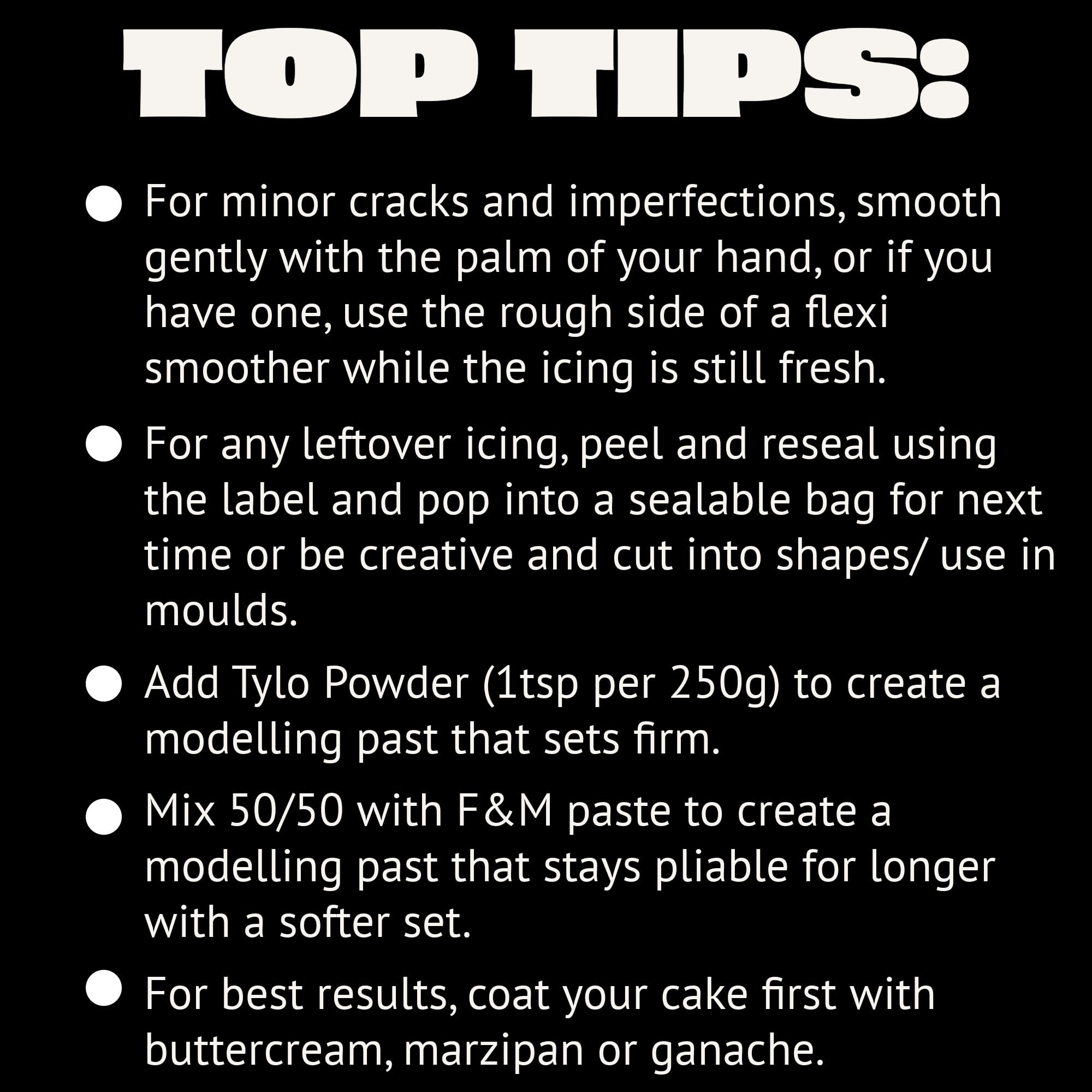 Renshaw Black Extra Stretch Smooth & Thin Fondant Icing, 250g - Ready to Roll Cake Decorating Icing 6