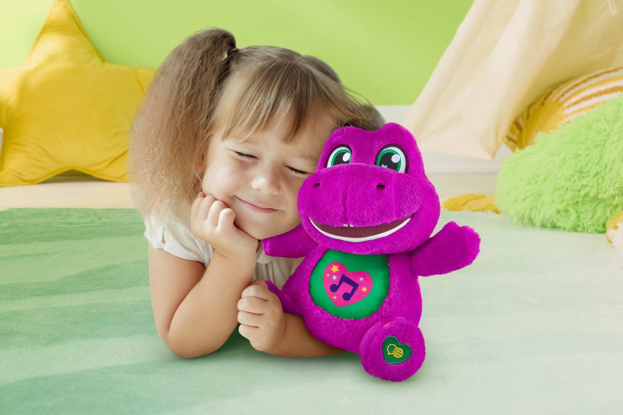 Sing-Along Barney Plush Toy - 10.5-Inch Interactive Musical Figure for Toddlers 2+ 4