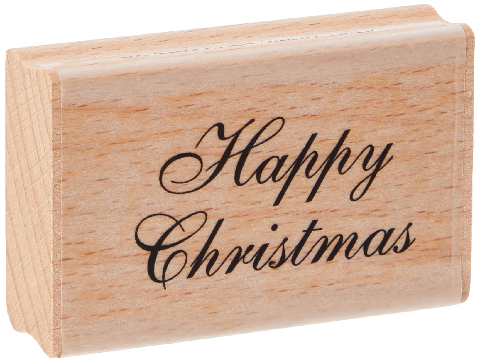 Art Stamps Scripted Christmas Inca Stamp - Happy Christmas Design, 25mm x 46mm