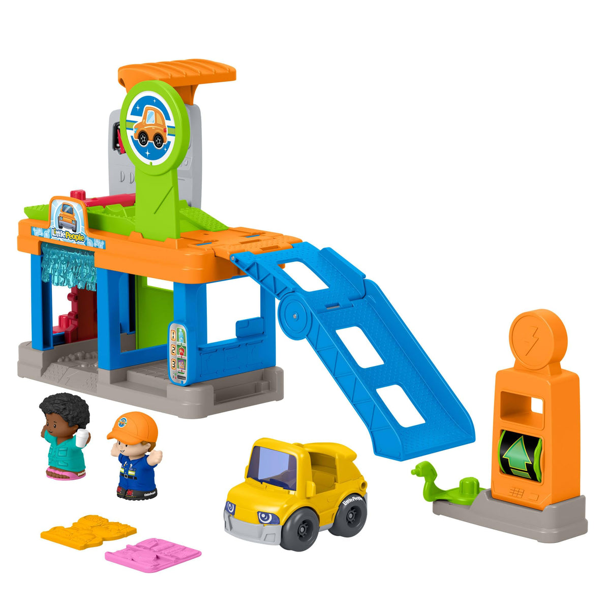 Fisher-Price Little People Fillin’ Fun Service Station Playset - 5 Pieces, Ages 1+