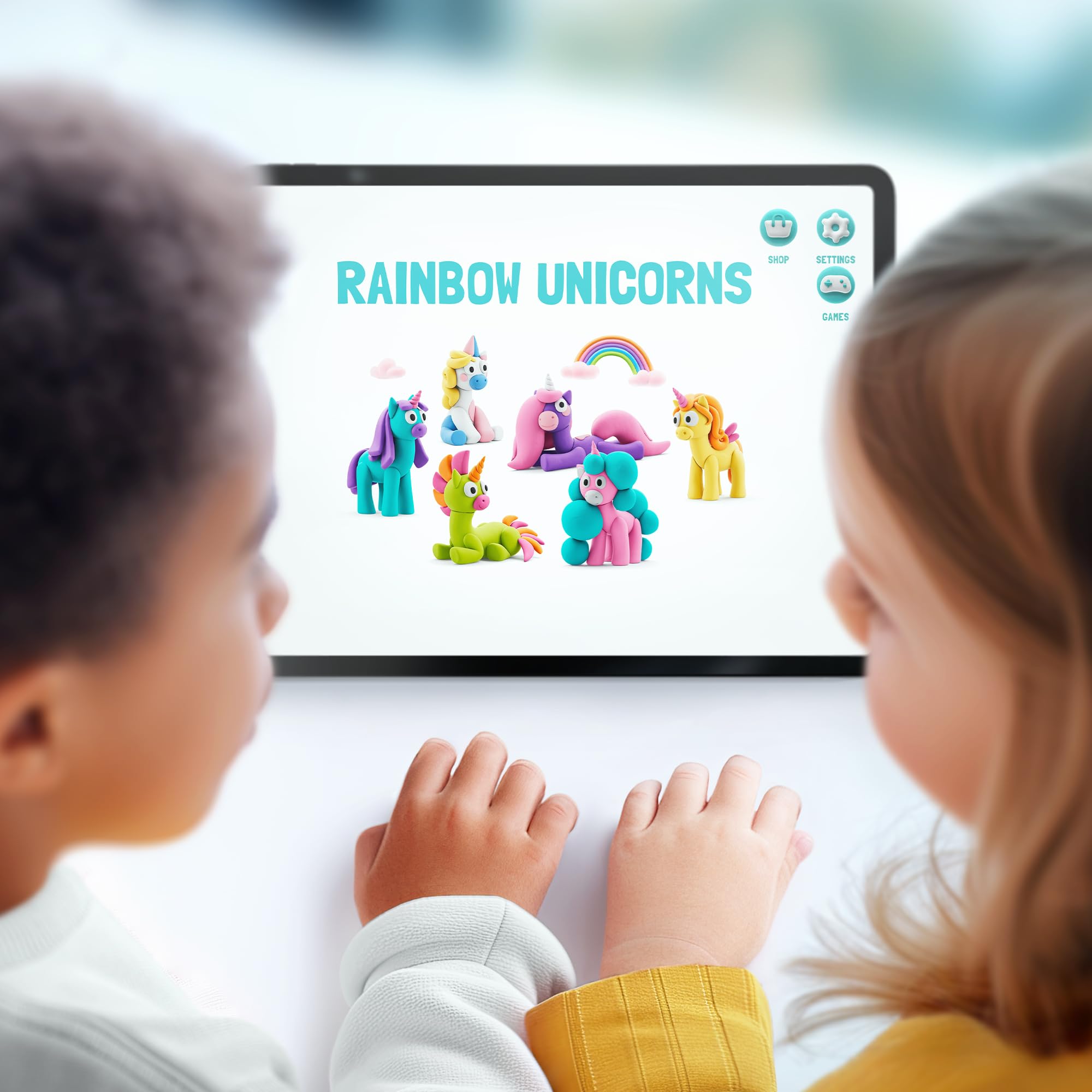 HEY CLAY Rainbow Unicorns Set - Air-Dry Clay Kit for Kids Ages 3+ 12