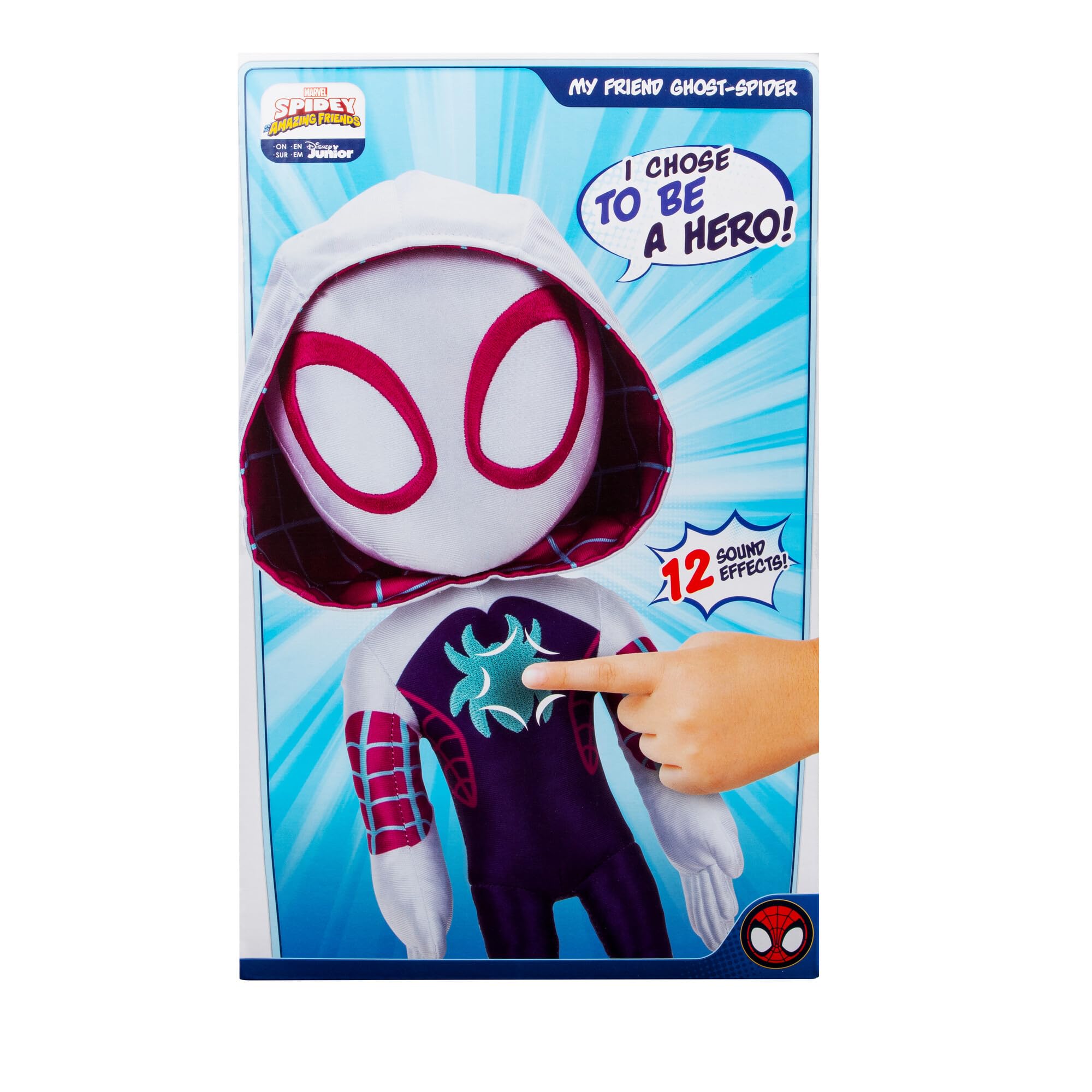 Jazwares Marvel's Spidey and His Amazing Friends Ghost-Spider 16” Talking Plush | Ages 3+ | Polyester 2