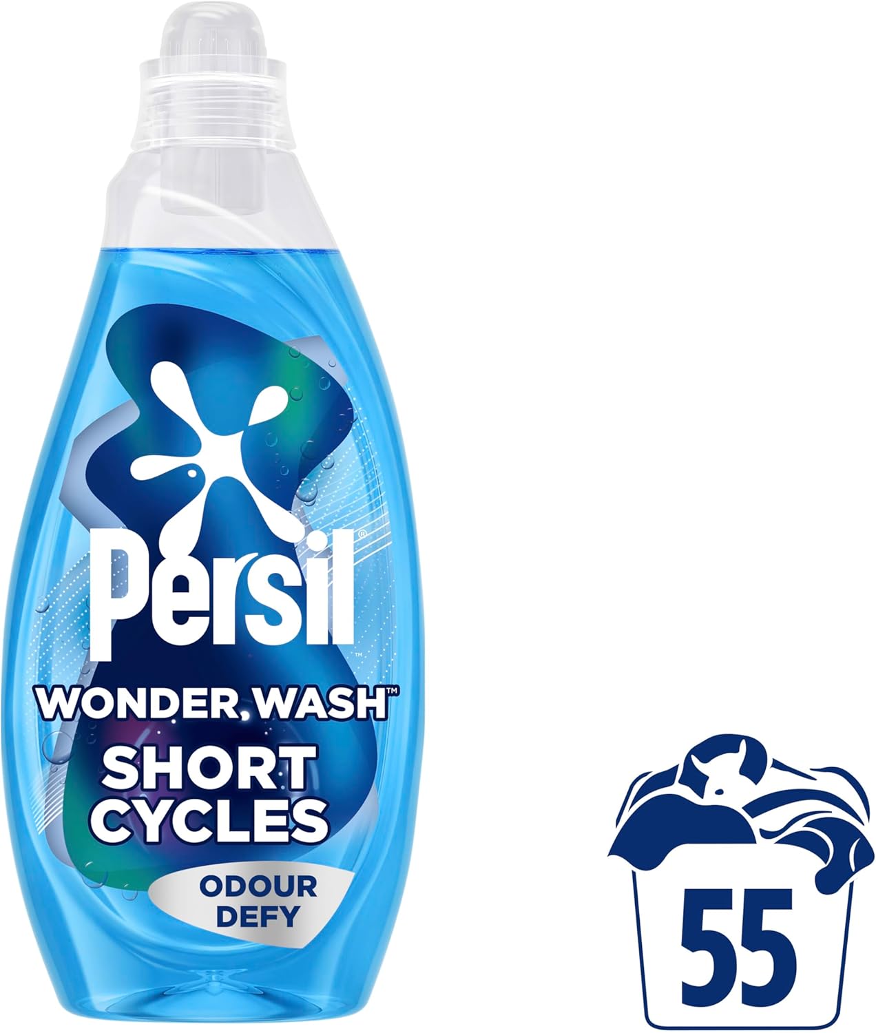 Persil Wonder Wash Odour Defy Bio Liquid Laundry Detergent 1.485 L (55 Washes)