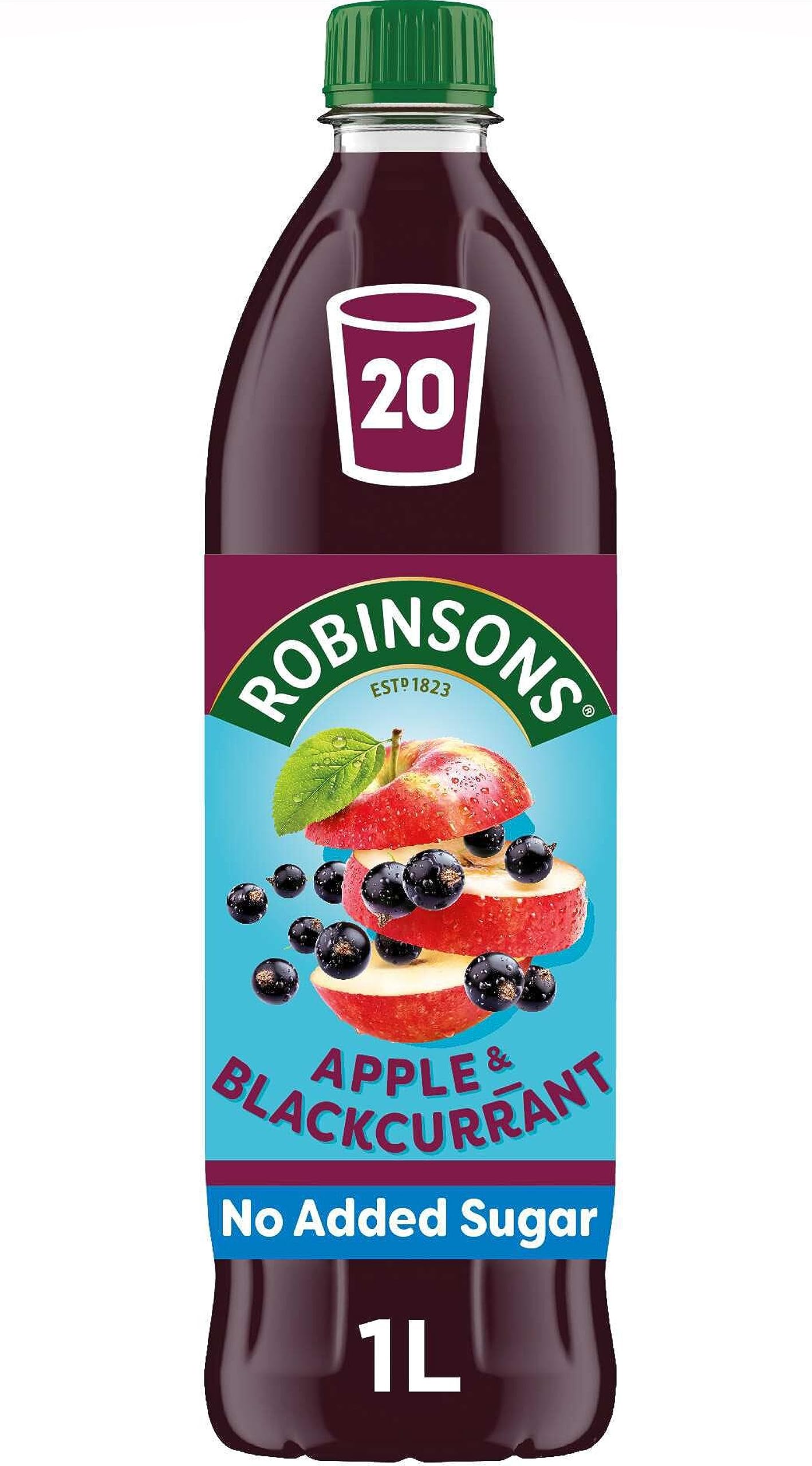 Robinsons Apple and Blackcurrant Squash No Added Sugar Concentrate | 1L