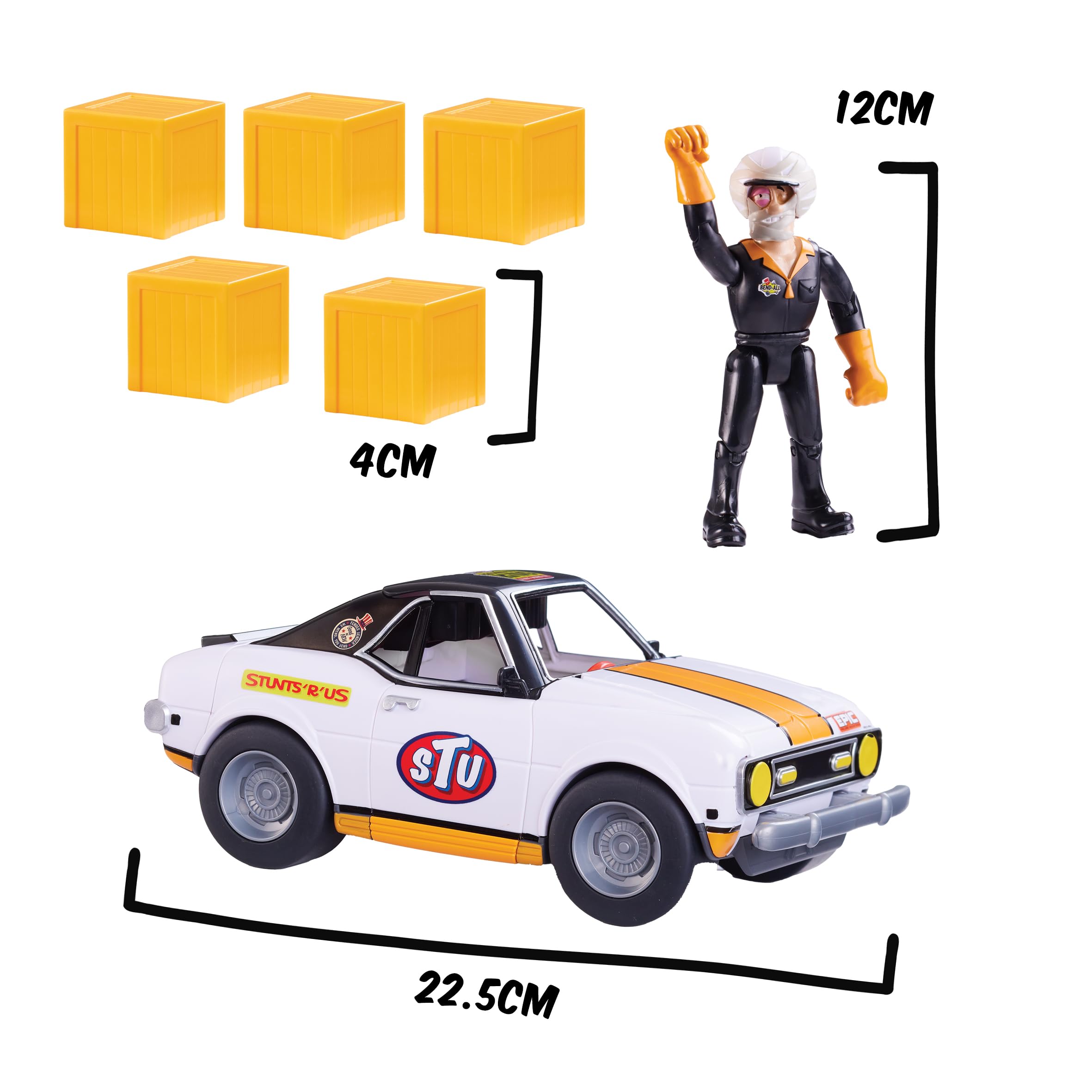 Stuntman Stu Race Ace Stunt Car - Break Apart Crash & Rebuild Playset for Kids 5-10 4