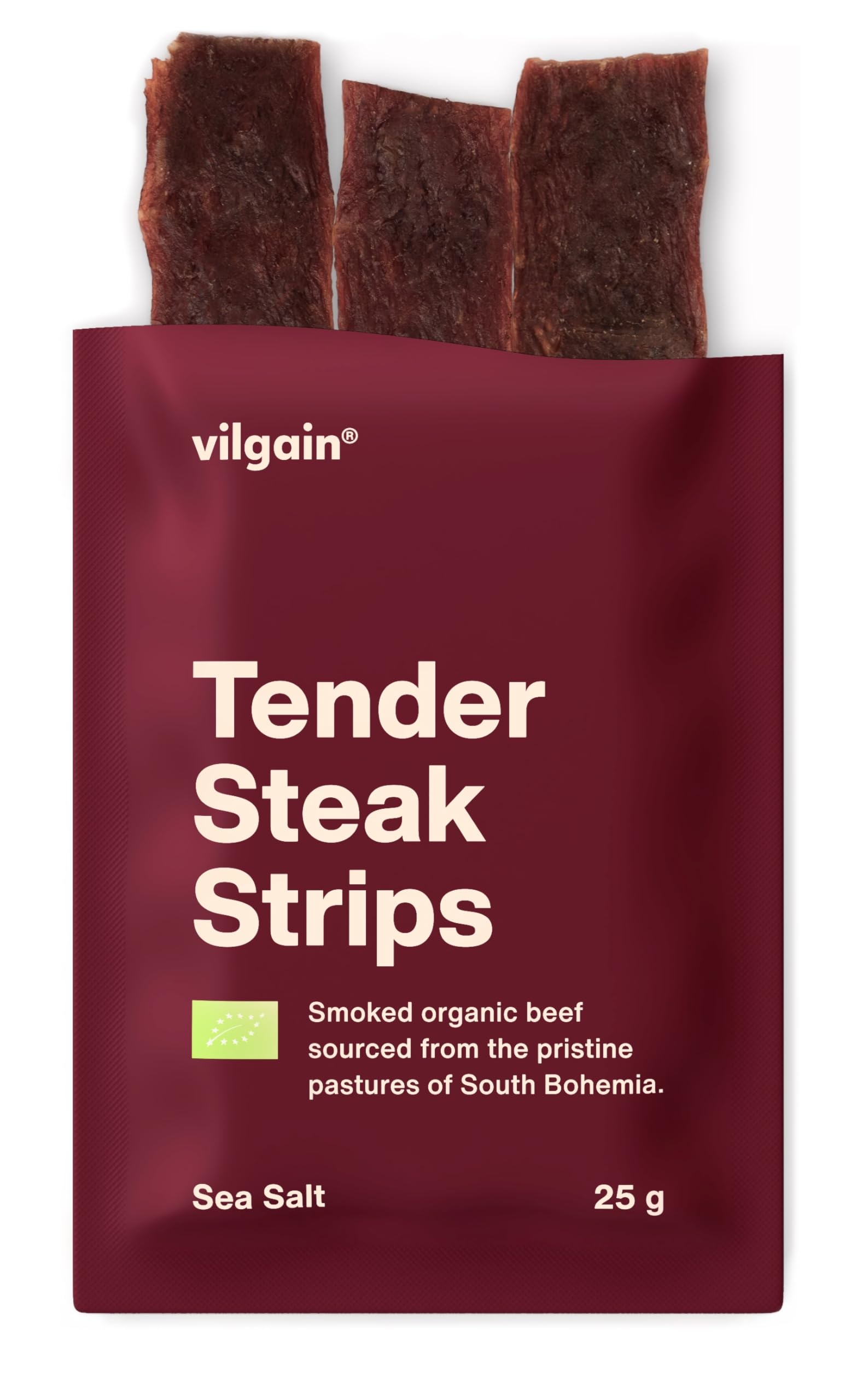 Vilgain Organic Beef Steak Strips - High Protein, Gluten-Free, No Nitrates