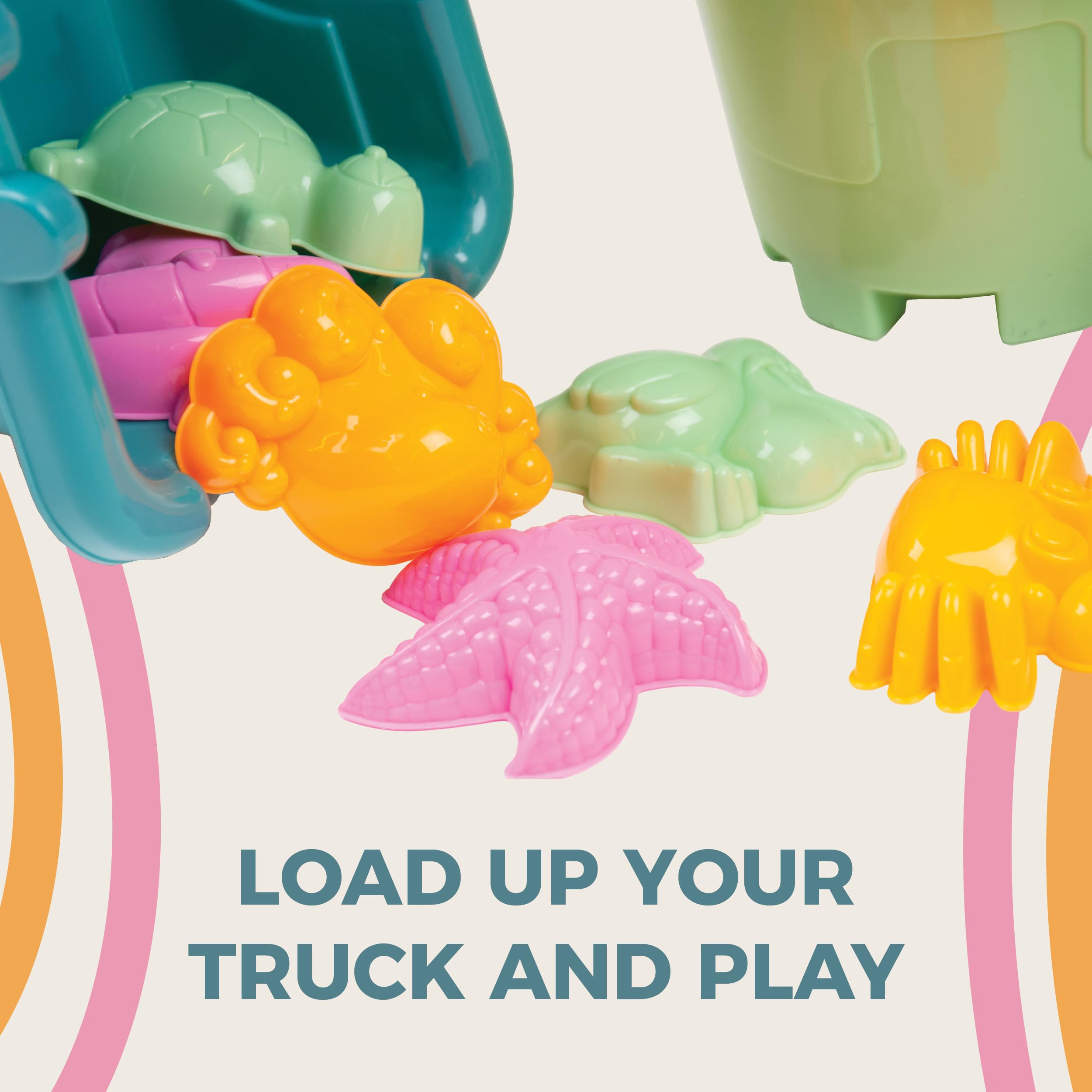 Activo Sand Truck & Accessories Set - 11-Piece Outdoor Playset for Toddlers 18 Months+ 4