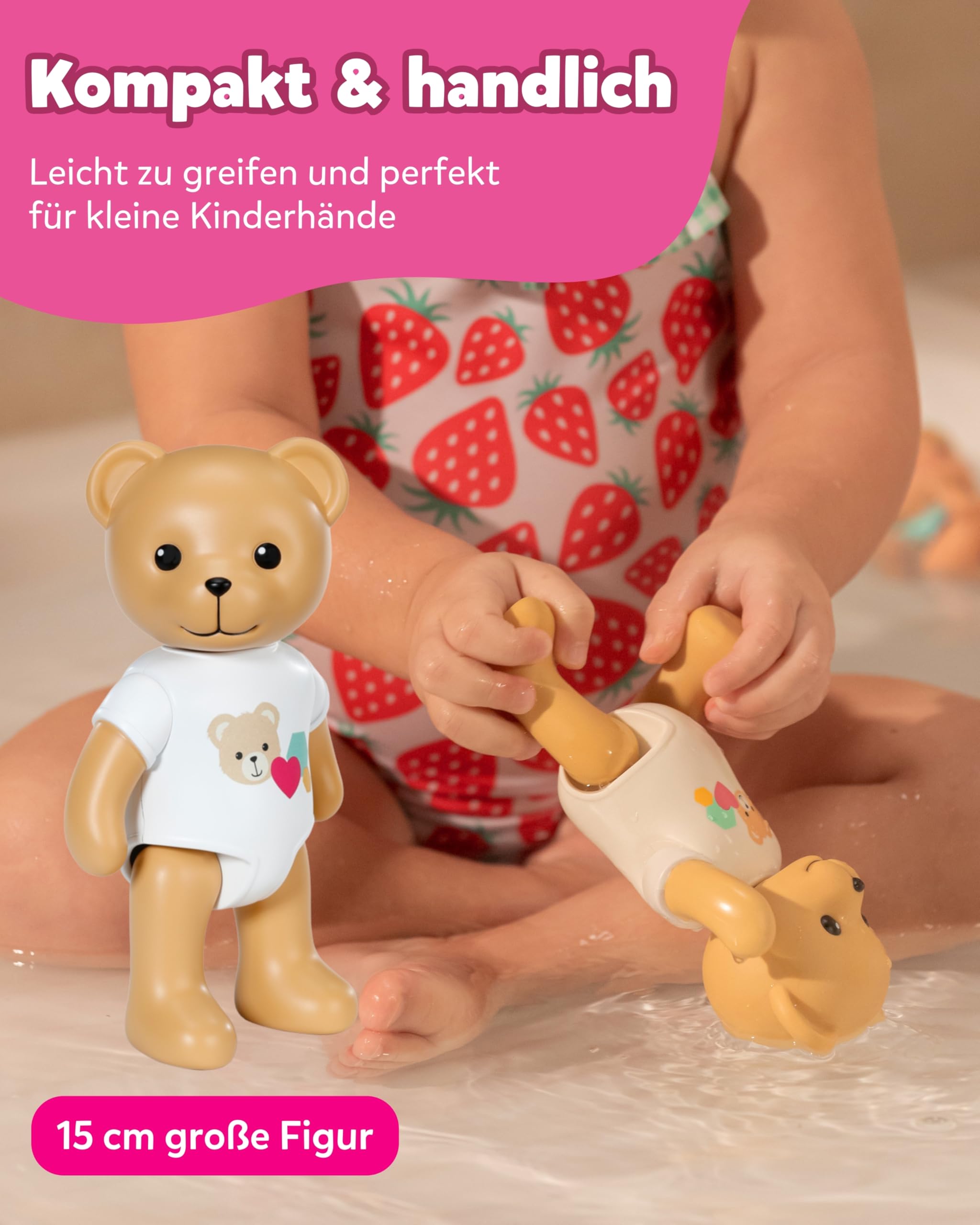 BABY born Splish Splash Teddy - Interactive Bath Time Toy for Ages 1+ 3