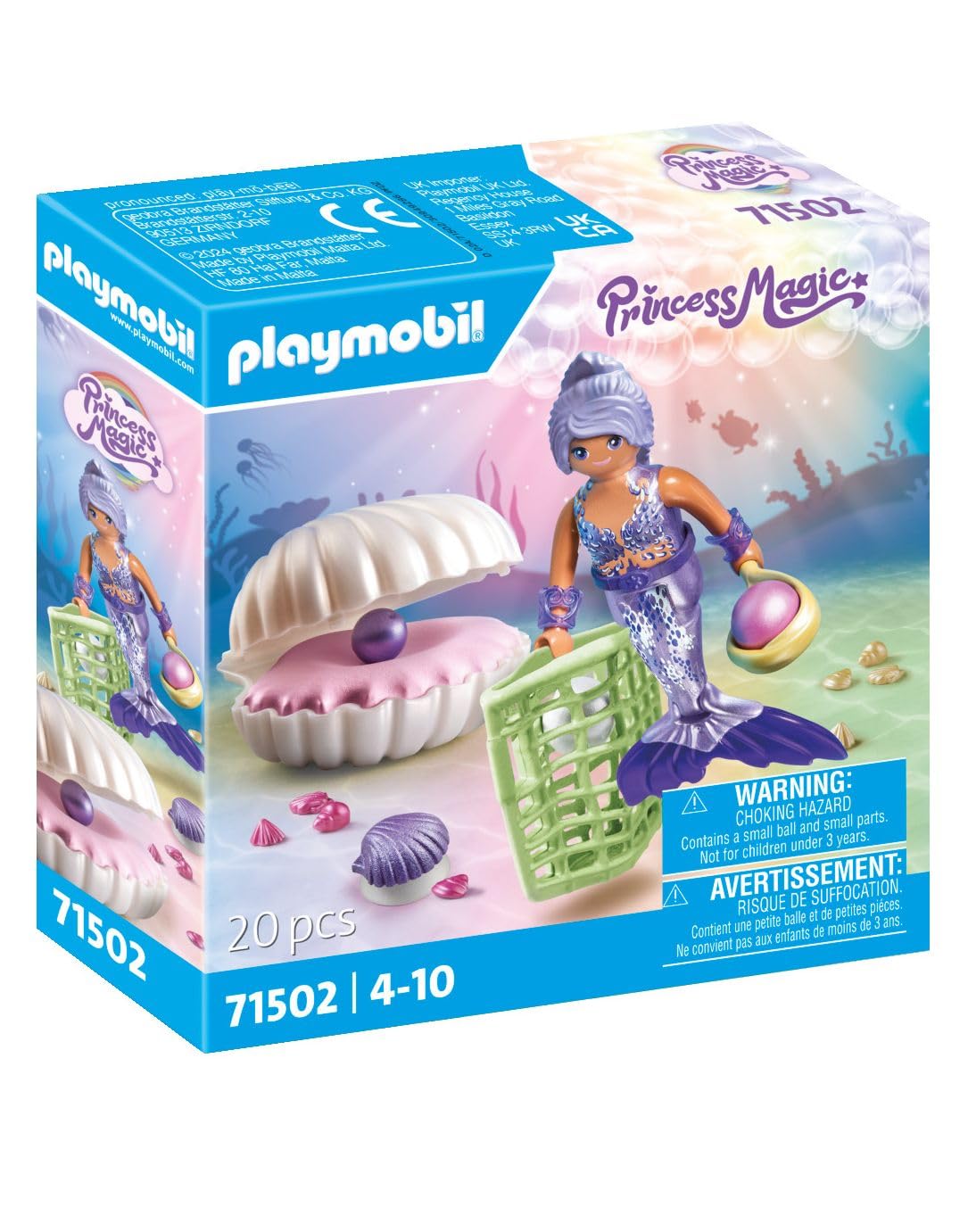 Playmobil Mermaid with Pearl Seashell - Magical Ocean Adventure Playset for Ages 4+