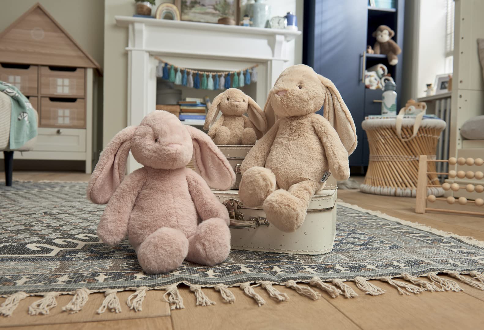 Mamas & Papas Pink Bunny Soft Toy - Ultra-Soft Plush for Newborns & Toddlers 3