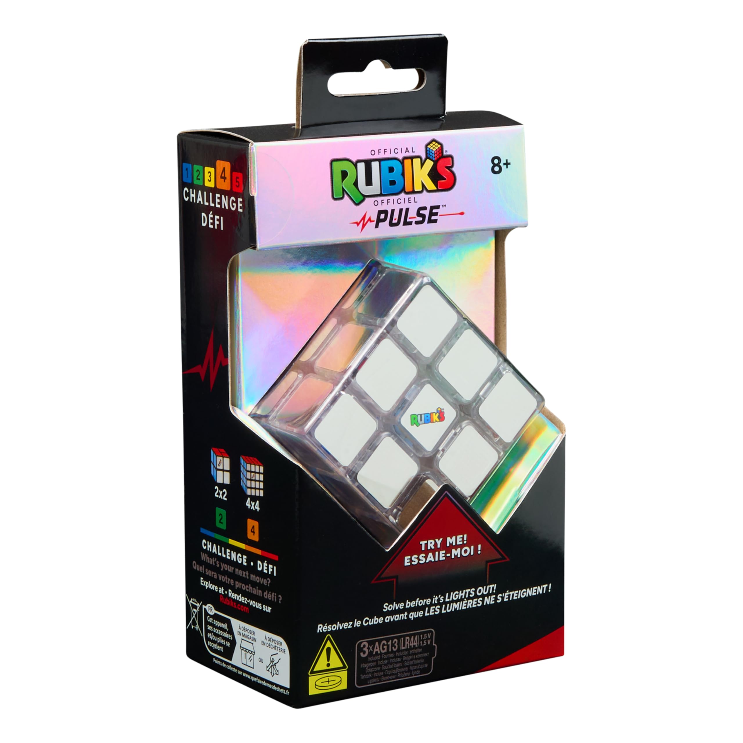 Rubik's Pulse 3x3 Sequential Puzzle Cube | Light-Up Challenge | Ages 8-98 9