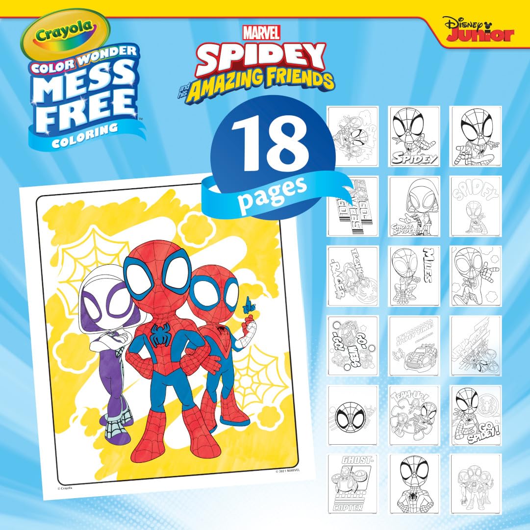 CRAYOLA Color Wonder - Marvel Spidey and His Amazing Friends Mess-Free Coloring Set 4