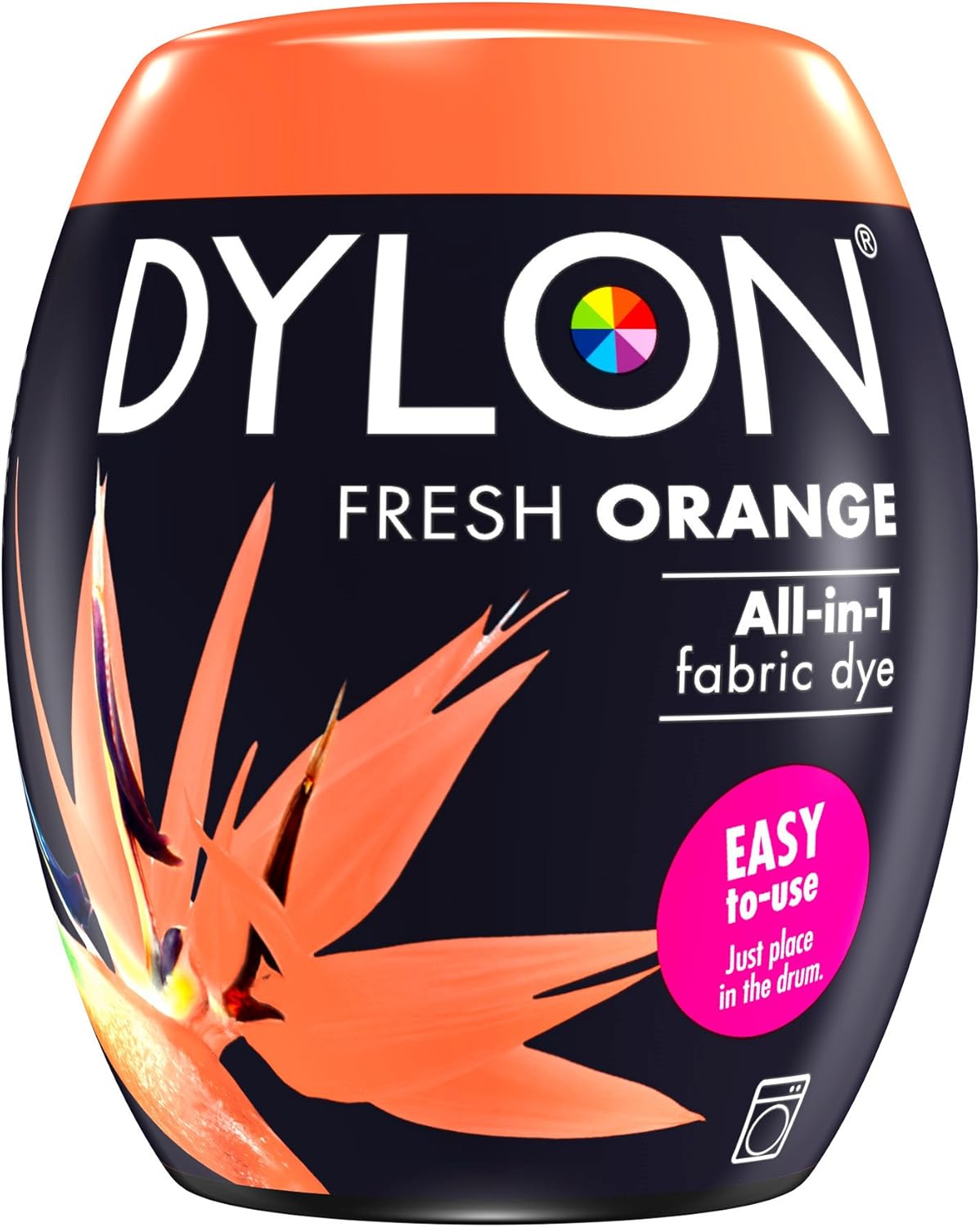 DYLON Washing Machine Fabric Dye Pod for Clothes & Soft Furnishings – Fresh Orange, 350g