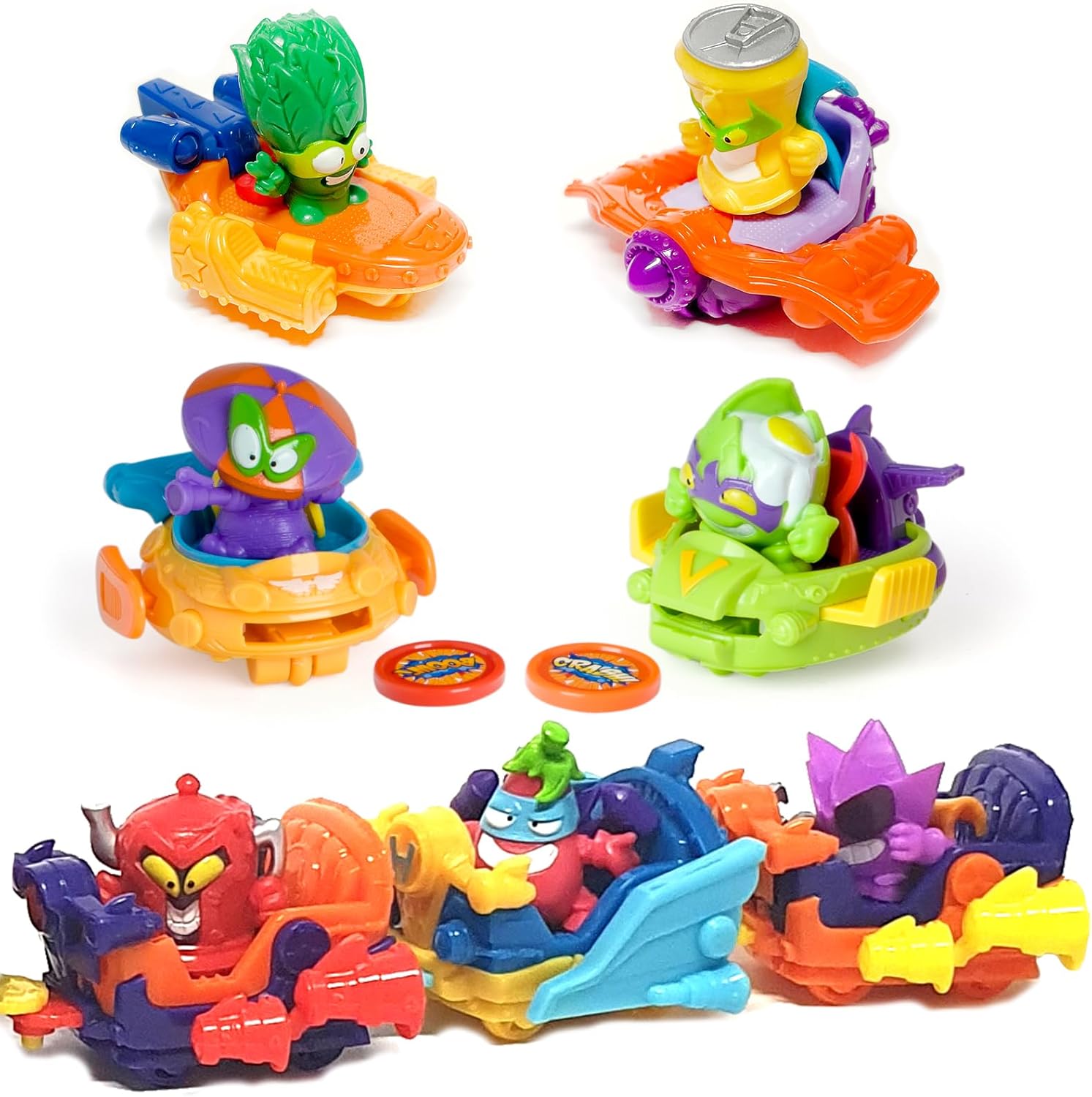 SUPERTHINGS LEGENDS - Super Vehicles 4 Pack with 5 Figures & 4 Vehicles 8