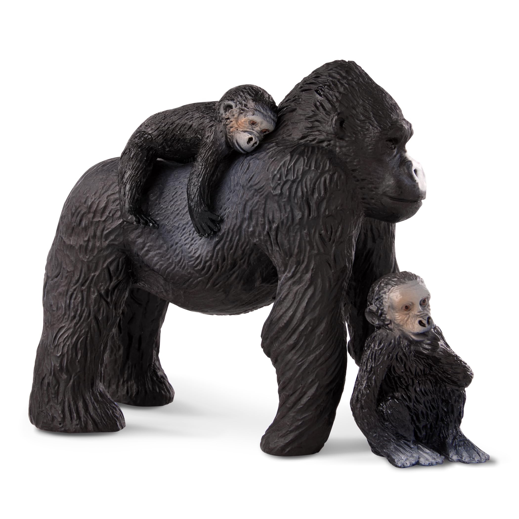 Terra by Battat Gorilla Family Playset - 4pc Realistic Animal Figures for Kids 3+ 11