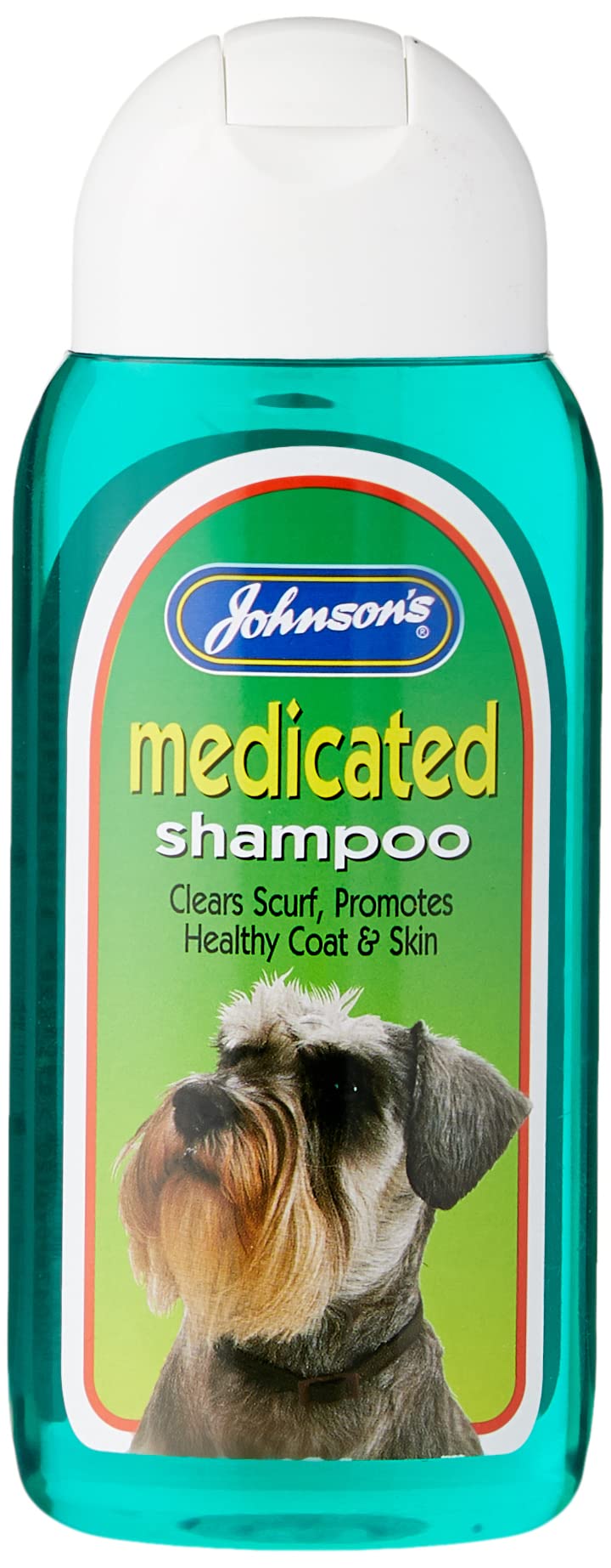 Johnsons Medicated Dog Shampoo - Clears Scurf | Unscented | 200 ml Bottle