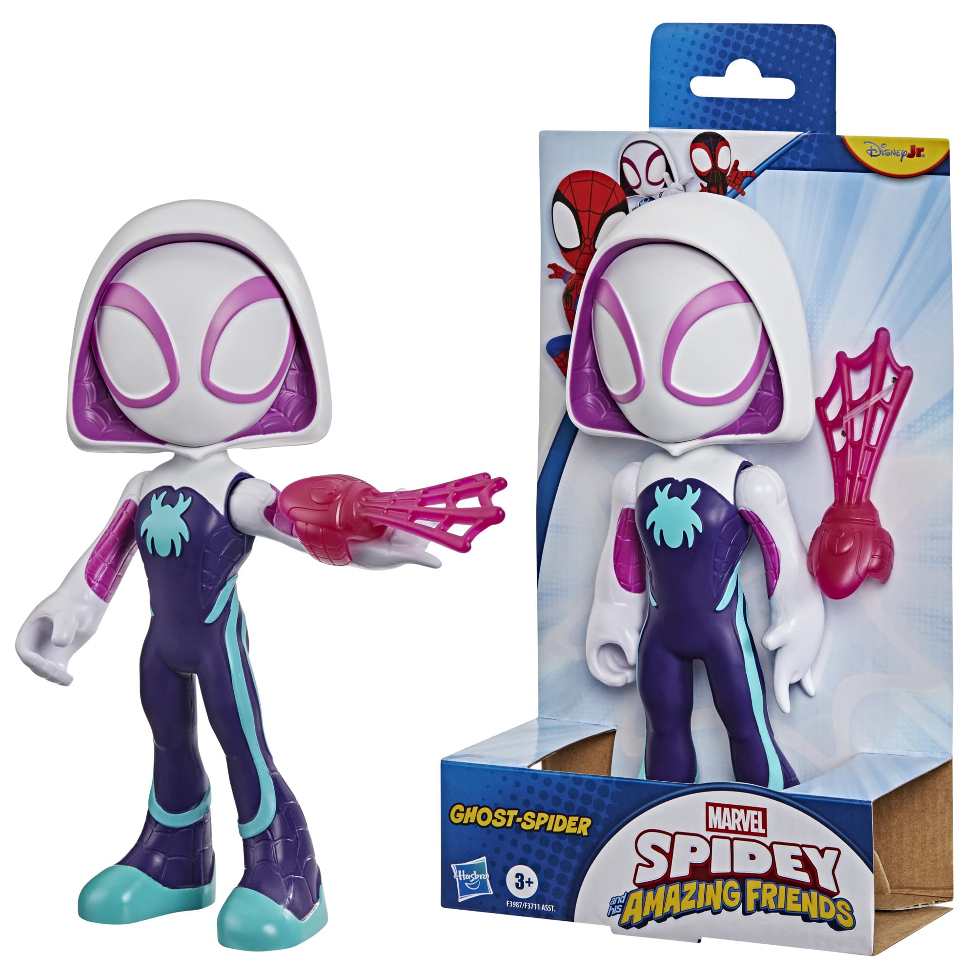 SPIDEY AND HIS AMAZING FRIENDS Supersized Ghost-Spider Action Figure | 22.5-cm Poseable Toy for Ages 3+
