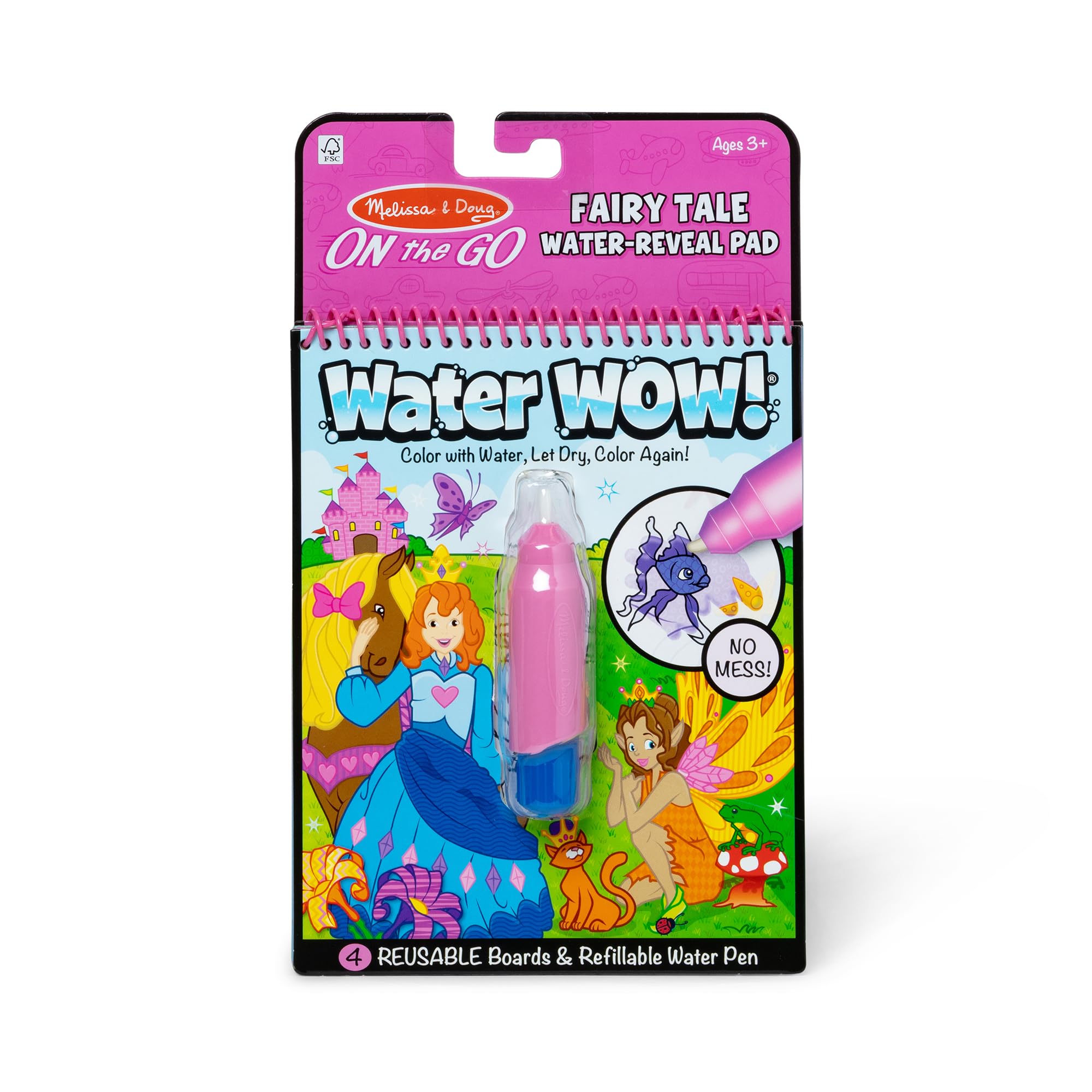 Melissa & Doug Water WOW! Fairy Tale Deluxe Activity Pad | Reusable No-Mess Painting | Ages 3+ | FSC Certified