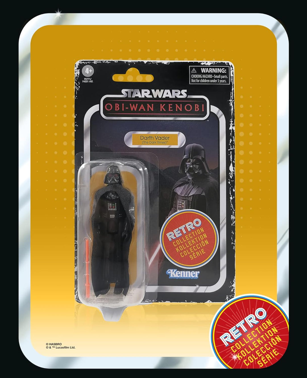 Hasbro Star Wars Retro Collection Darth Vader (The Dark Times) - 3.75-Inch-Scale Action Figure for Ages 4+