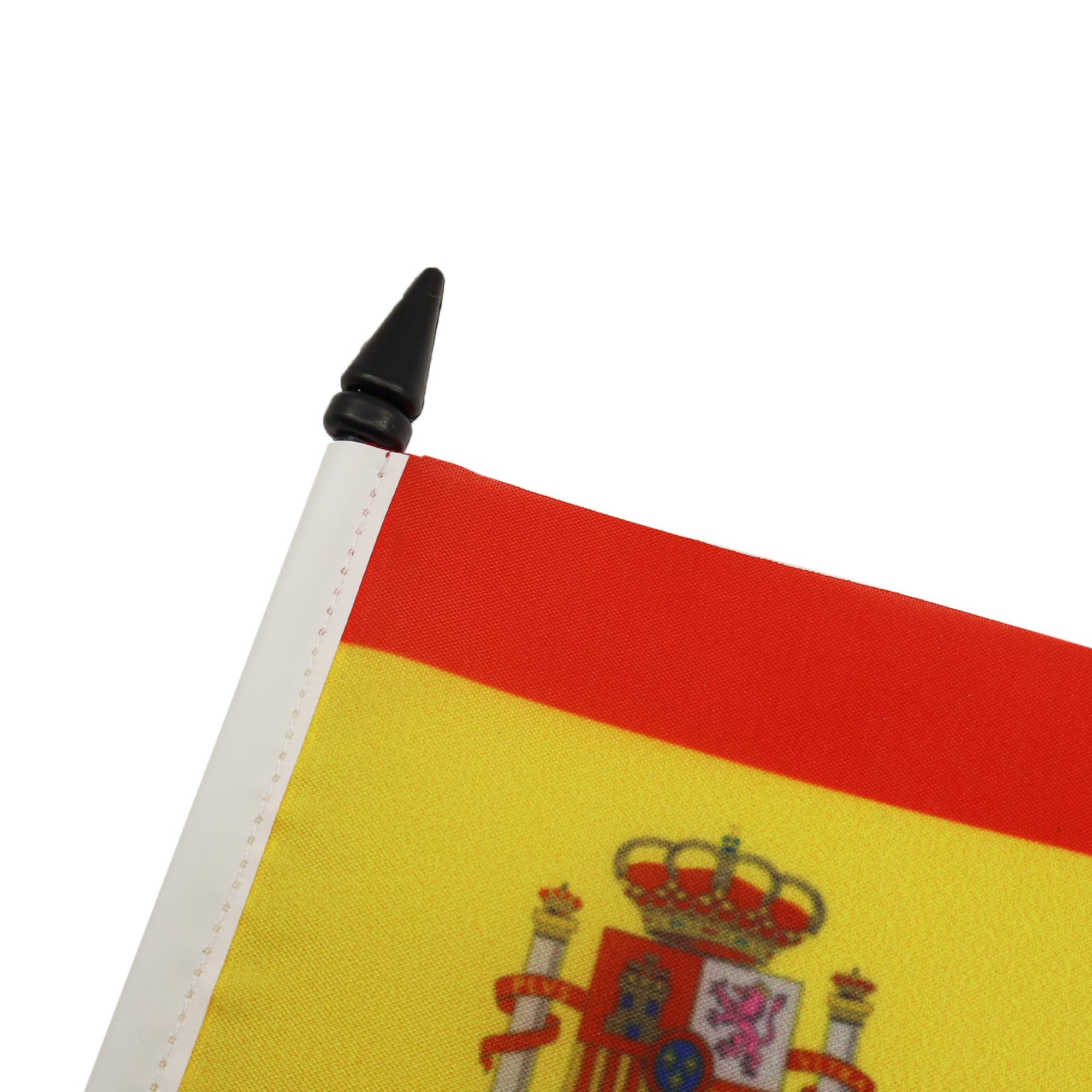 AZ FLAG Spain Table Flag 4'' x 6'' with 10'' Pole and Black Base | 100% Polyester 4