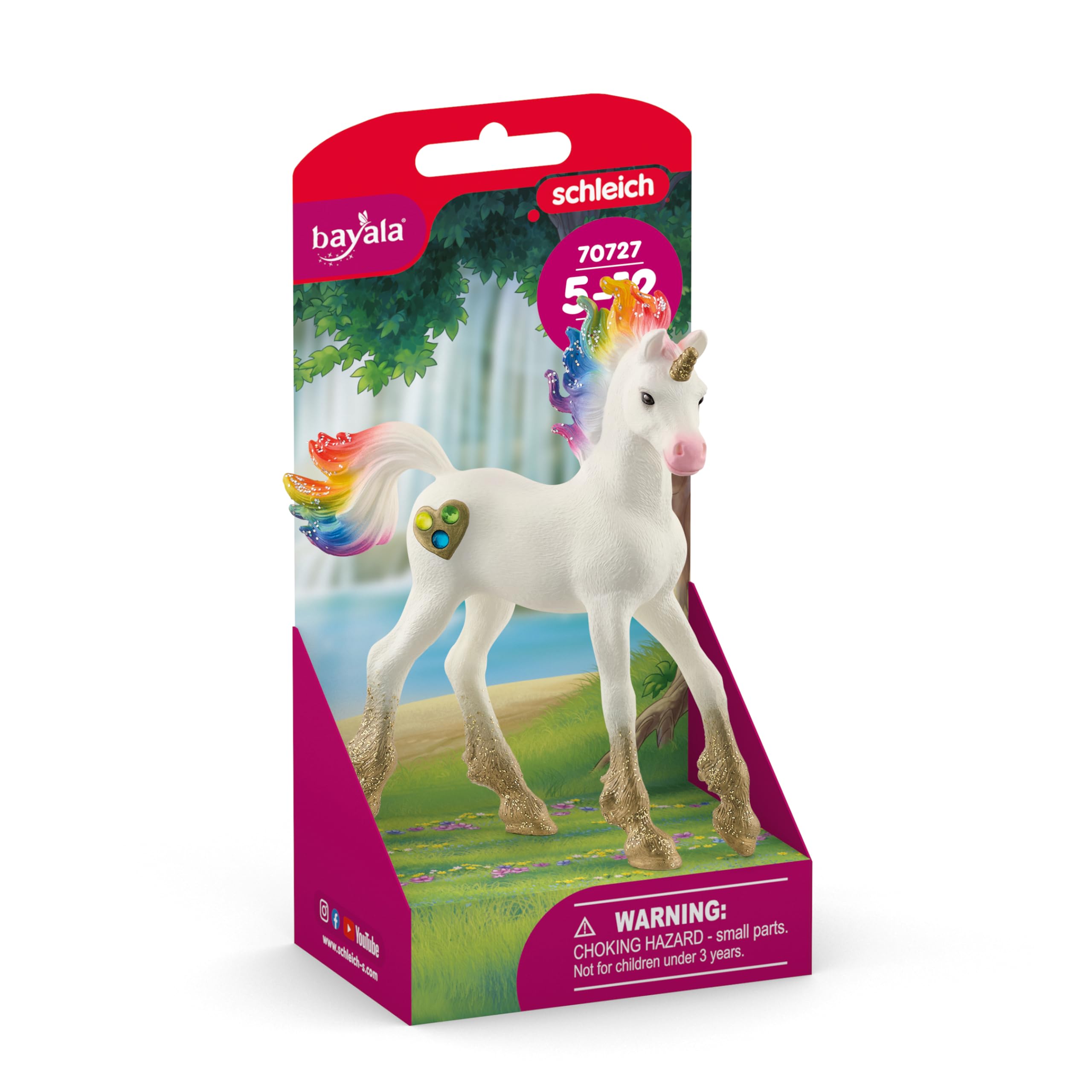 Schleich bayala Rainbow Love Unicorn Foal Figurine 70727 | Plastic | Ages 3+ | New 2022