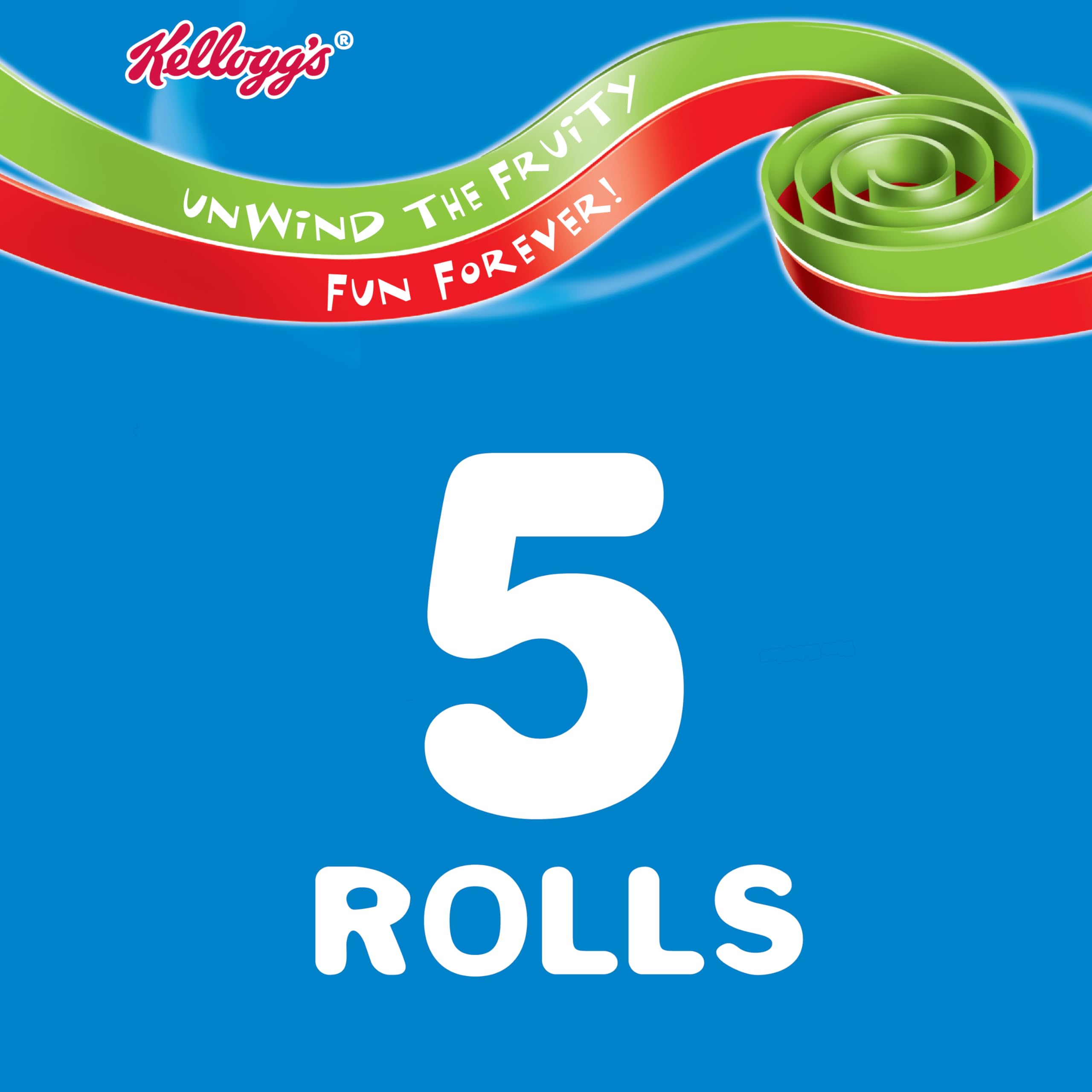 Kellogg's Fruit Winders Doubles Apple Strawberry - All Natural Flavours | 5 x 17g Rolls