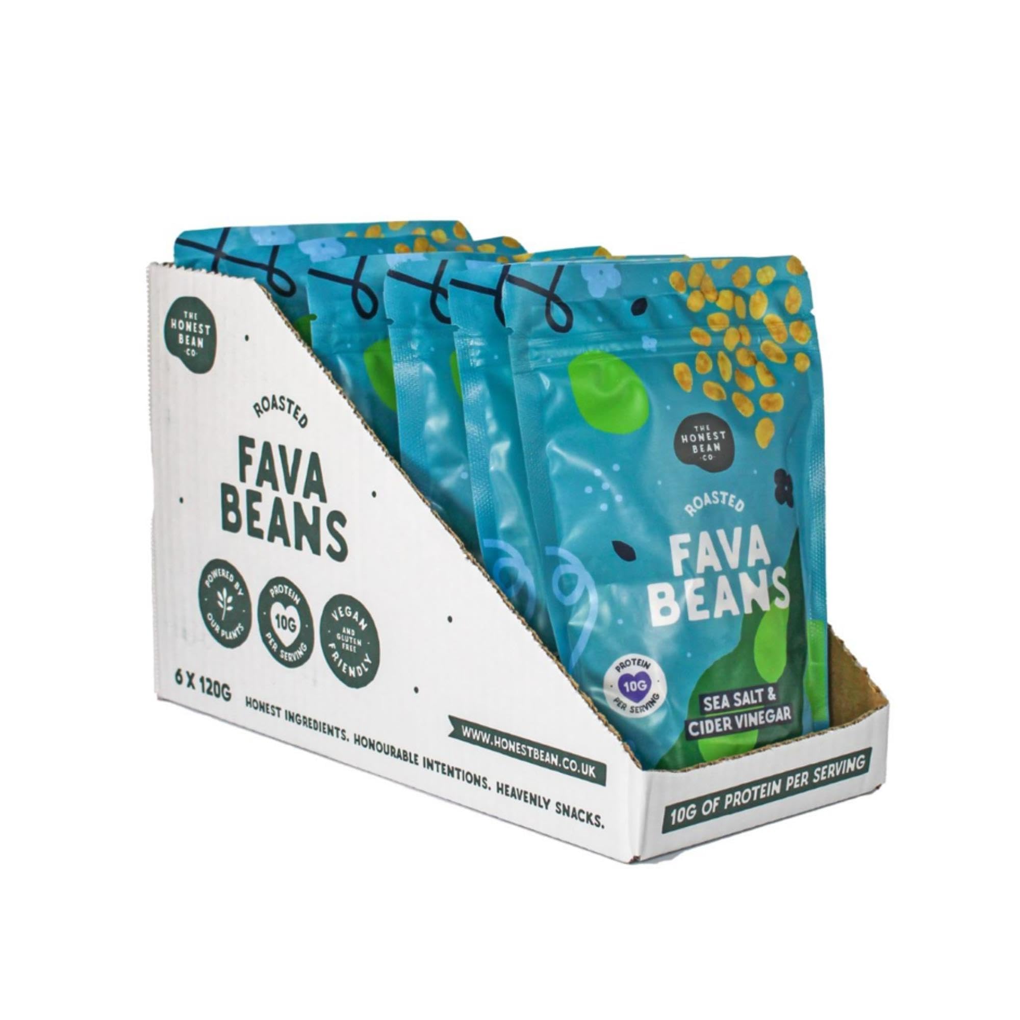 The Honest Bean Co Roasted Fava Beans Sea Salt & Cider Vinegar 120g 5