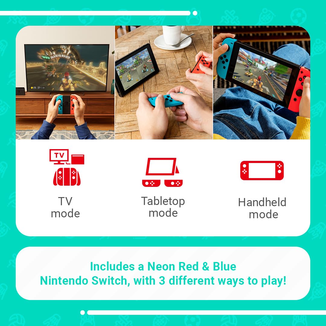 Nintendo Switch (Neonrot/Neonblau) mit vorinstalliertem Switch Sports und 12-monatiger Online-Mitgliedschaft 7