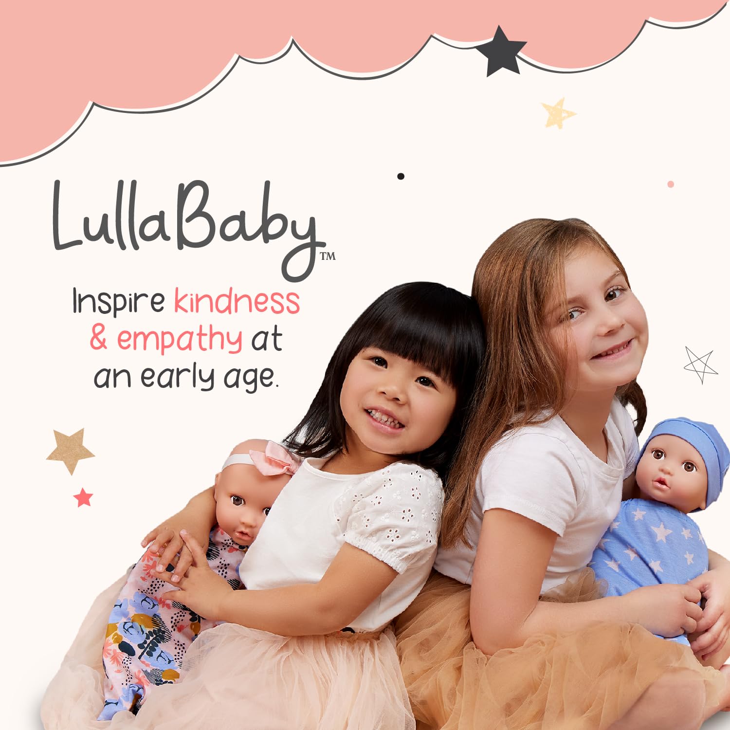 LullaBaby Washable Bath Dolls Set - 3-Piece, 9-Inch, Water-Safe for Ages 2+ 7