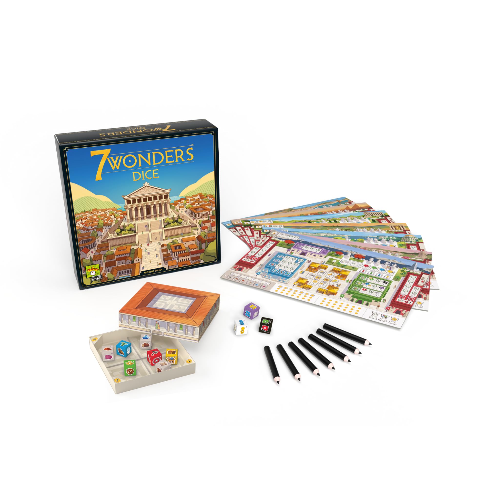 Asmodee 7 Wonders: Dice Strategy Board Game