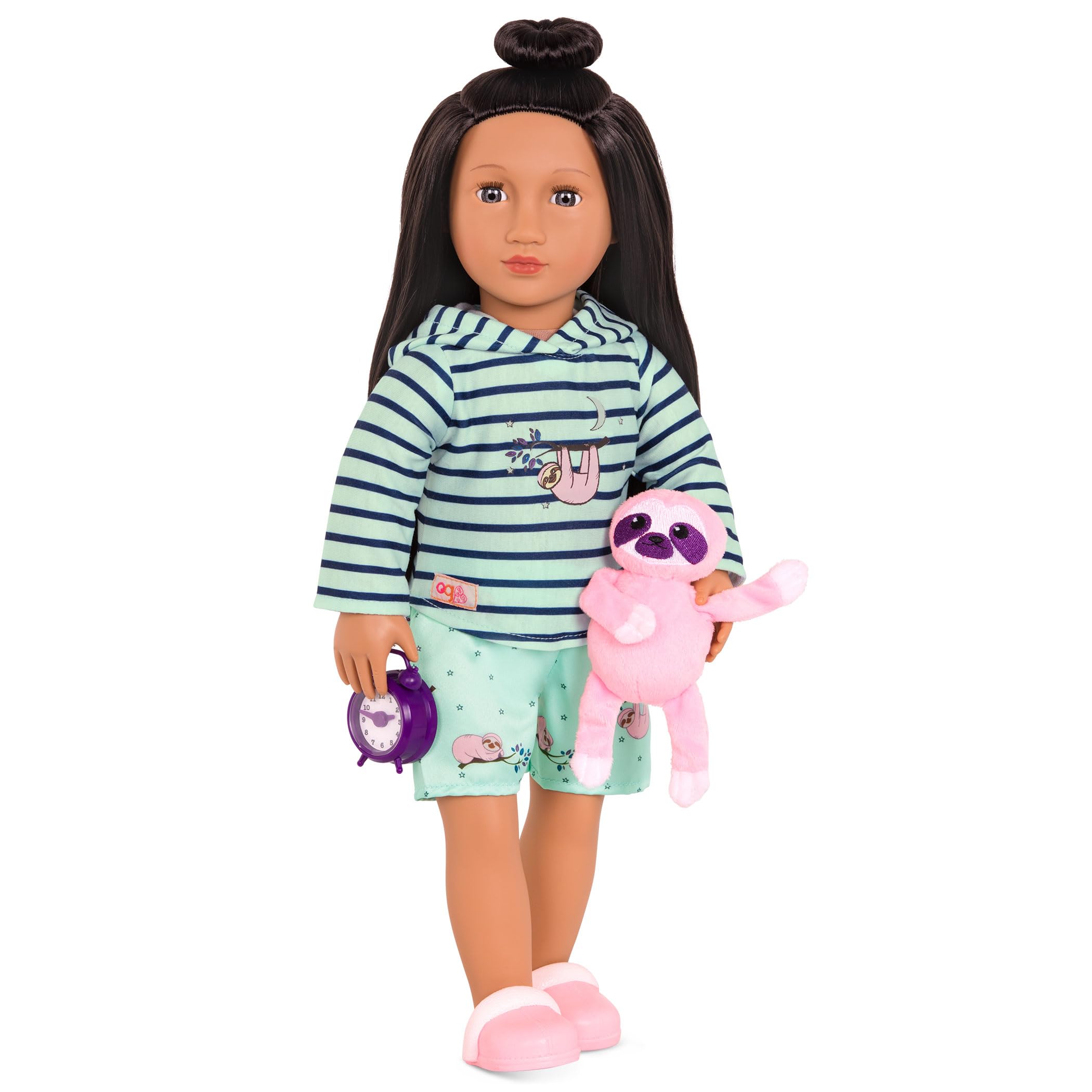 Our Generation Sleepy Sloth Outfit - Pajama Set with Plush for 46 cm Dolls 11