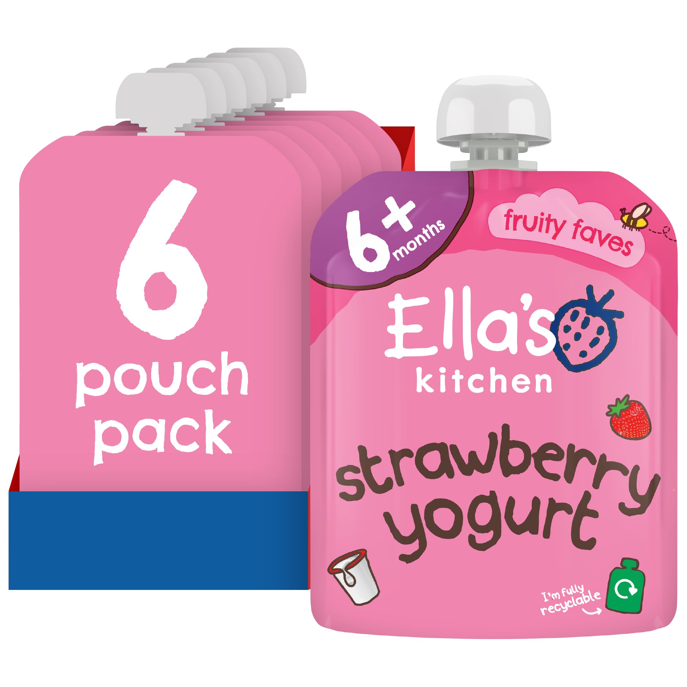 Ella's Kitchen - Greek Yoghurt & Strawberries Organic Snack (6 x 90g) 7