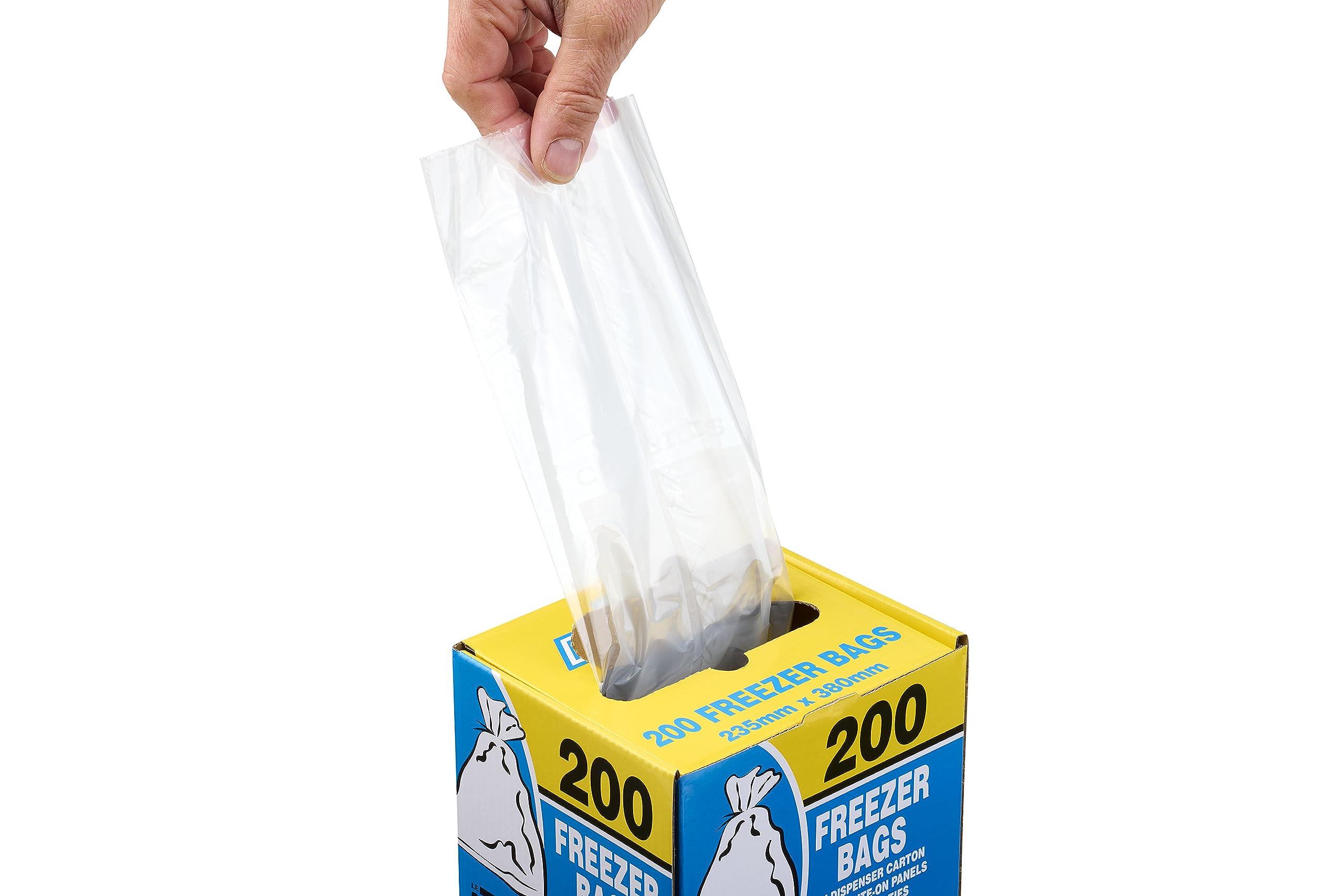 CATERPACK BY ROBINSON YOUNG Freezer Bags - 200 Count | Twist Tie Closure | White Write-On Panel