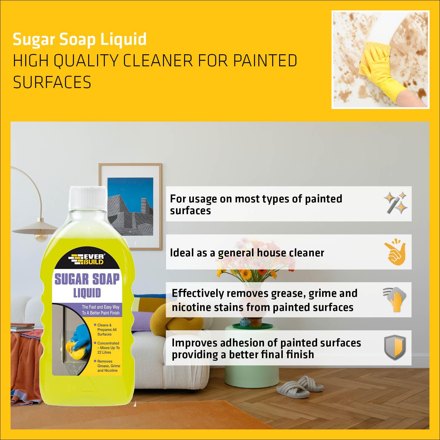 Everbuild Sugar Soap Liquid Concentrate - 500ml 6