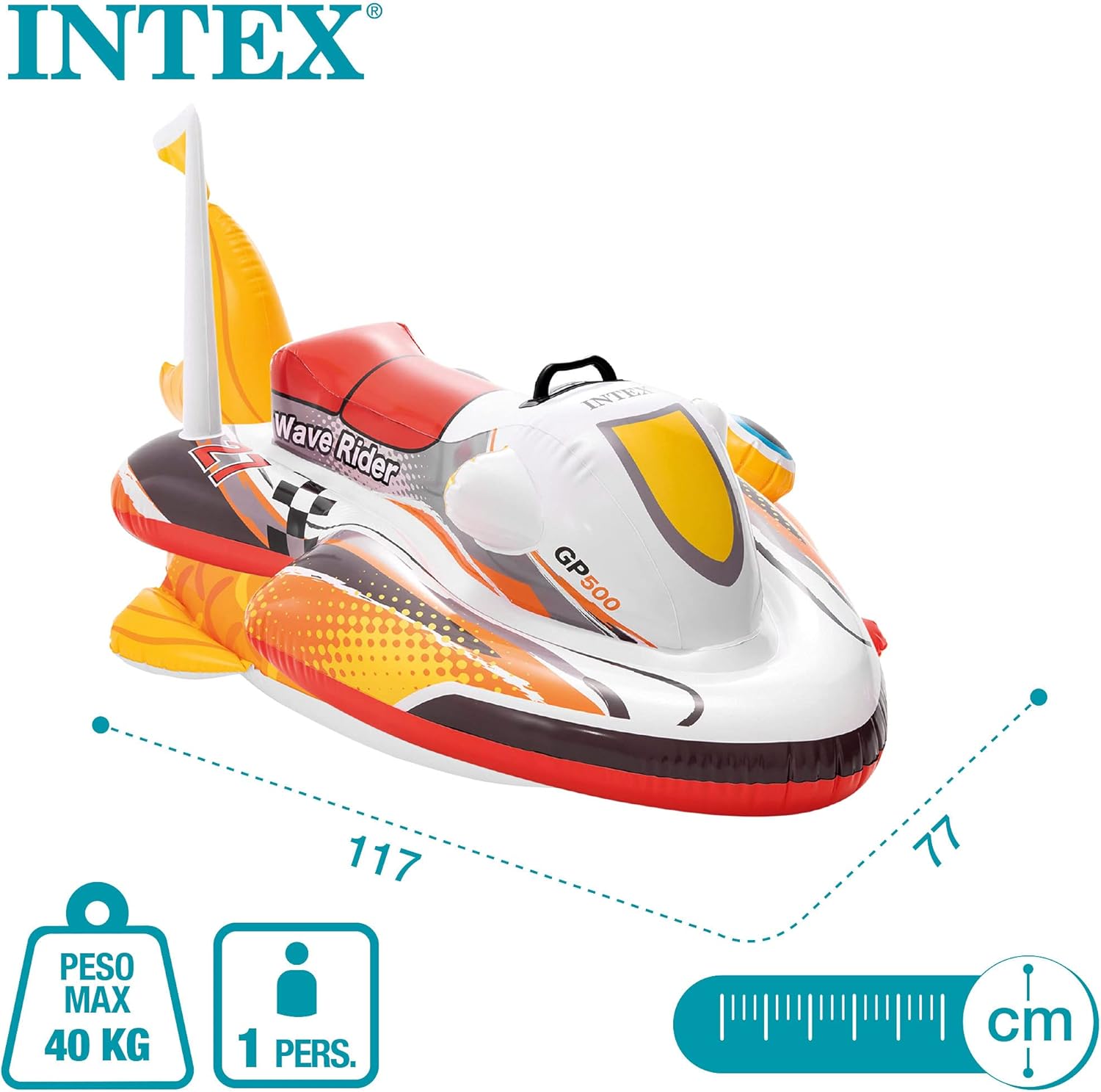 Intex Wave Rider Ride-On - Inflatable Water Toy for Kids 3+ 5