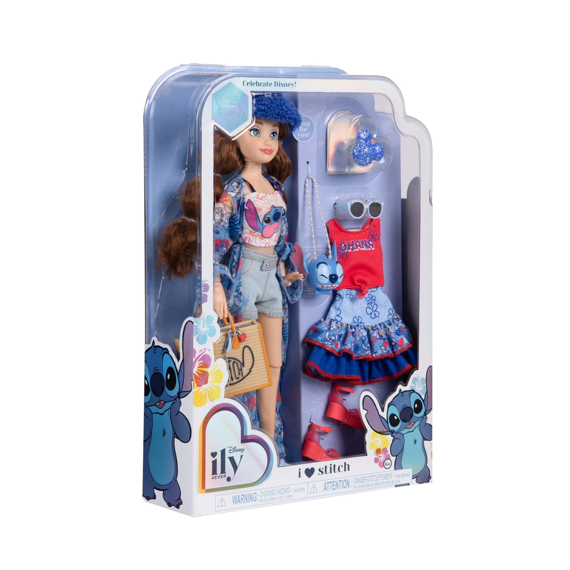 Disney ILY 4EVER Stitch Fashion Doll - 11.5" Tall with 13 Articulation Points, 2 Outfits & Glitter Mickey Ring 5