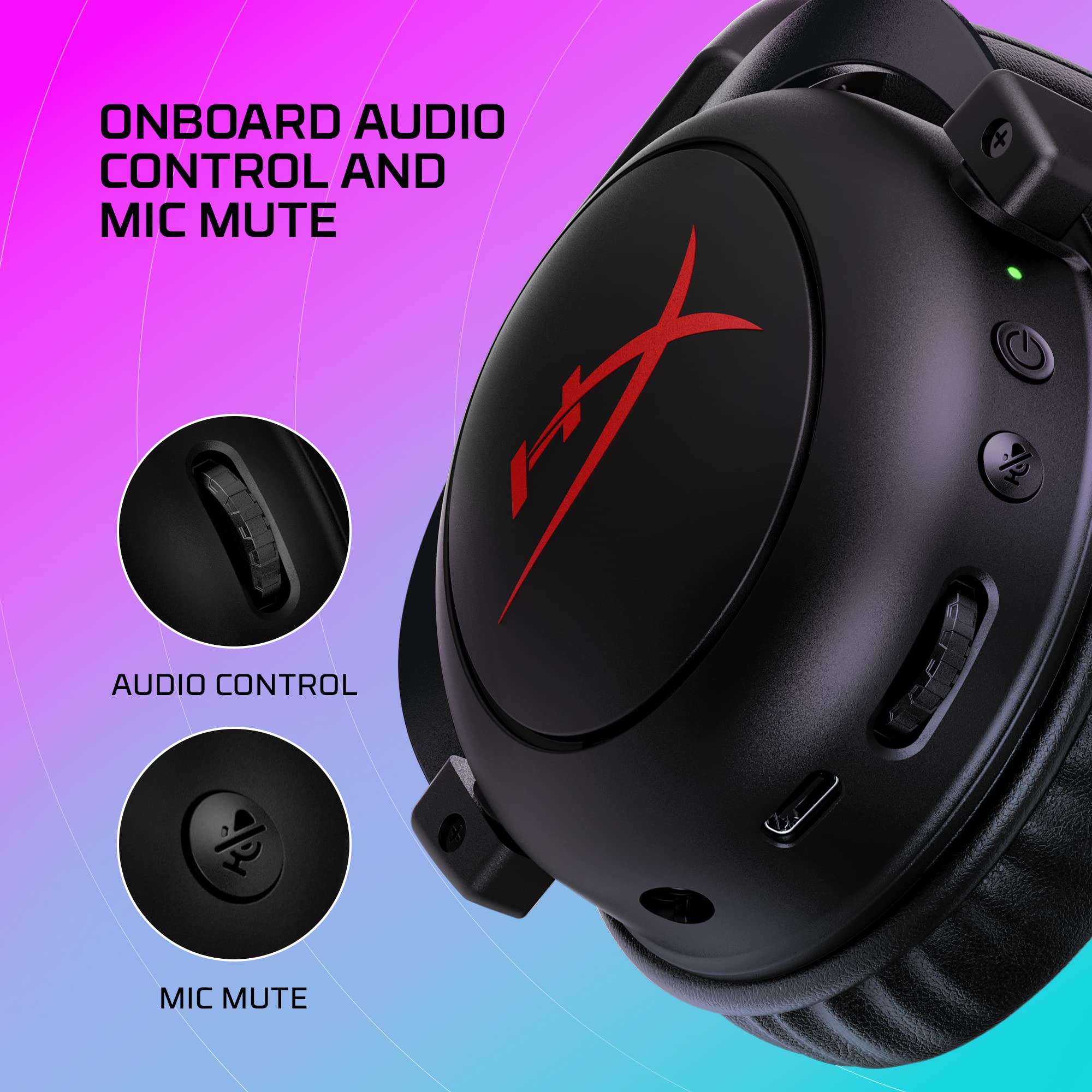 HyperX Cloud II Core Wireless - Gaming Headset for PC with DTS Headphone:X Spatial Audio 5