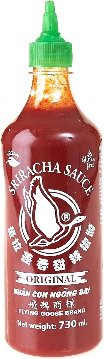 Flying Goose Sriracha Chilli Sauce 730 ml - Vegan, Gluten Free, Spicy, Large Bottle