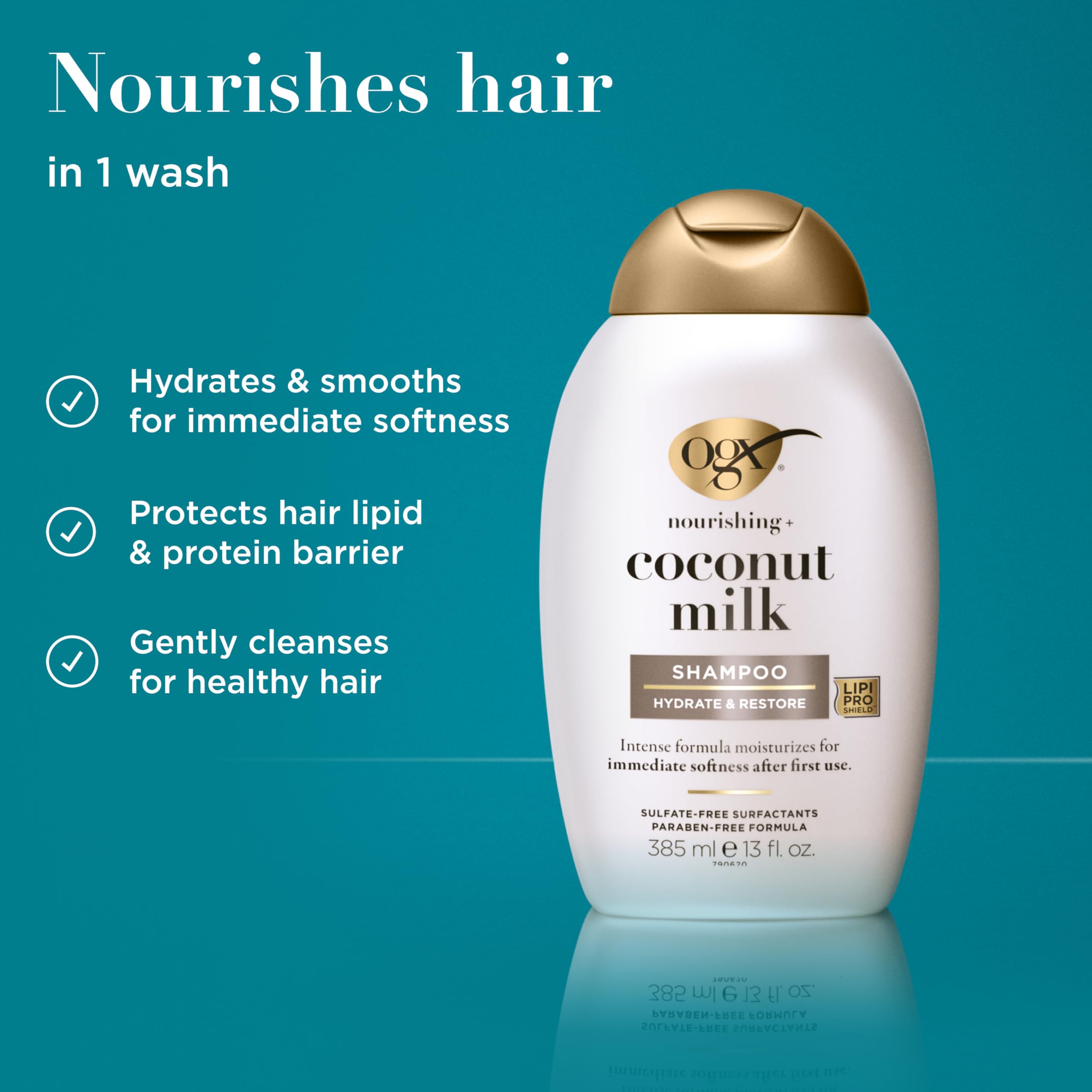 OGX - Nourishing Plus Coconut Milk Shampoo (385ml) 7