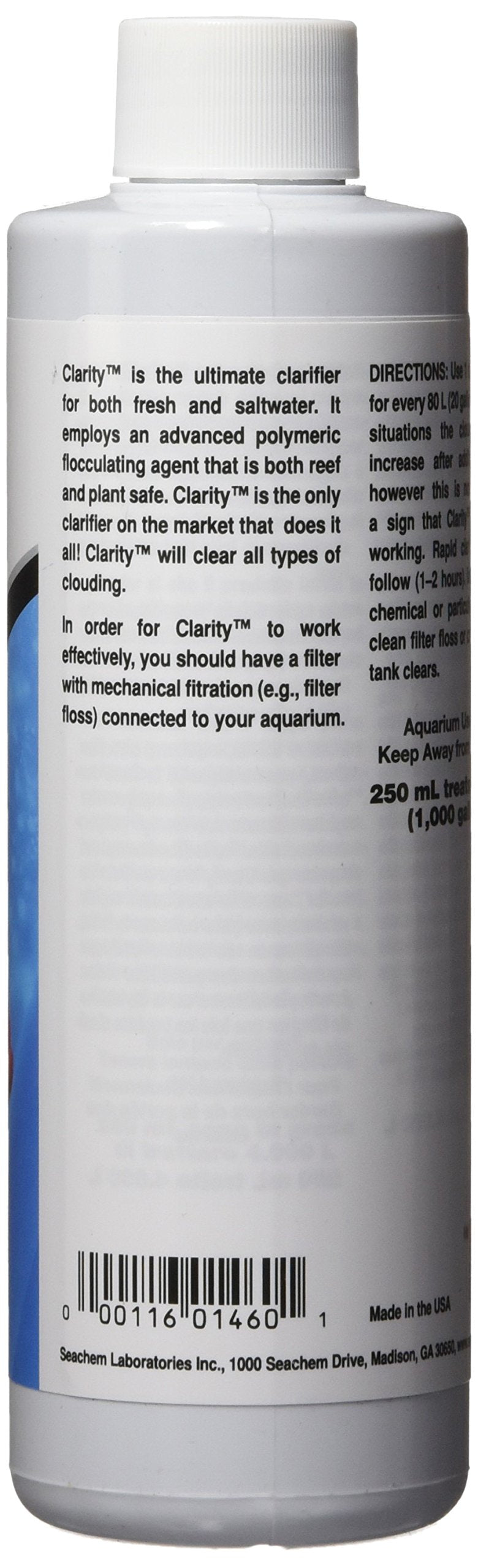 Seachem Clarity Water Clarifier - Marine & Freshwater Clouding Removal | 250 ml 2