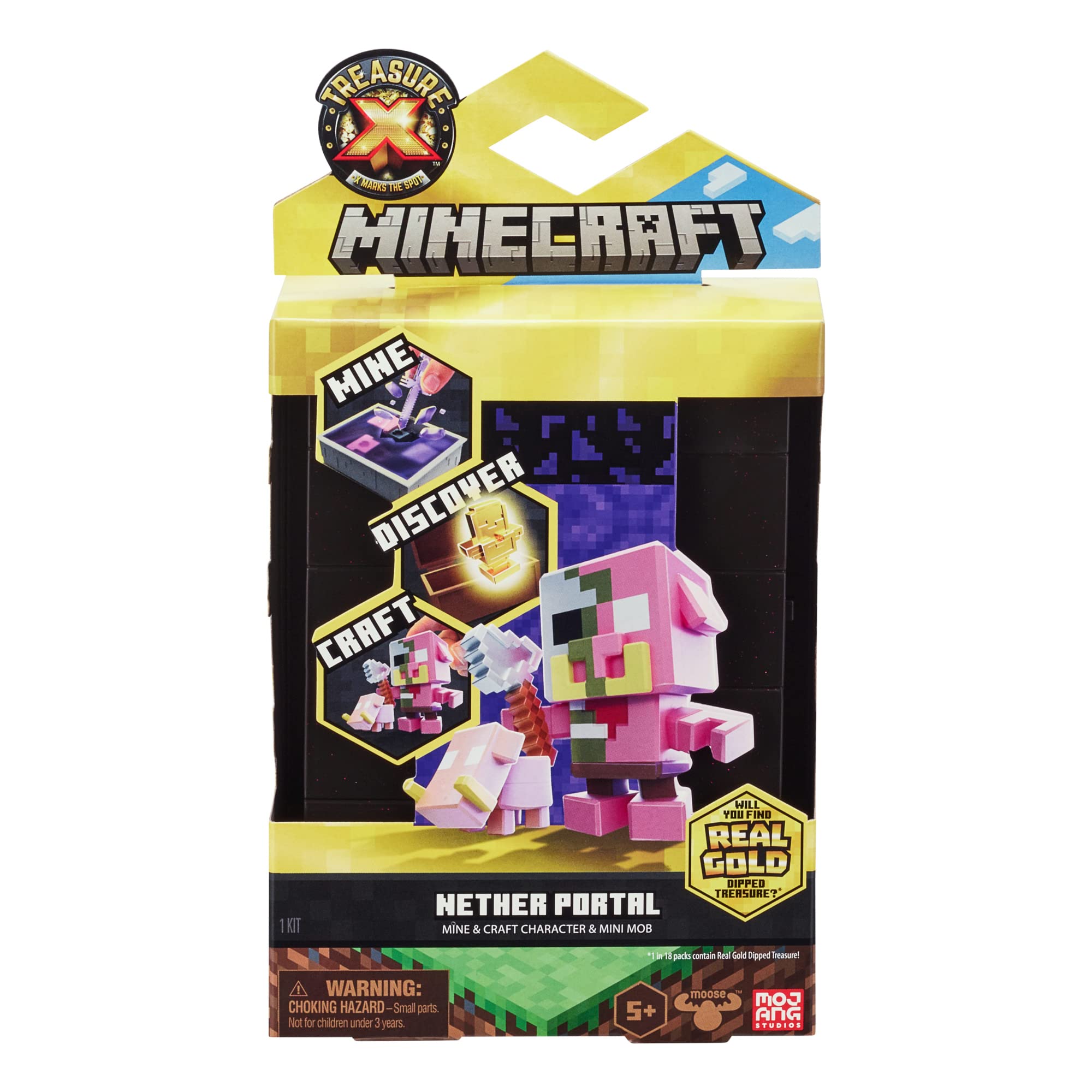 Treasure X Minecraft Nether Portal Mine and Craft Playset - Ages 5+ 12
