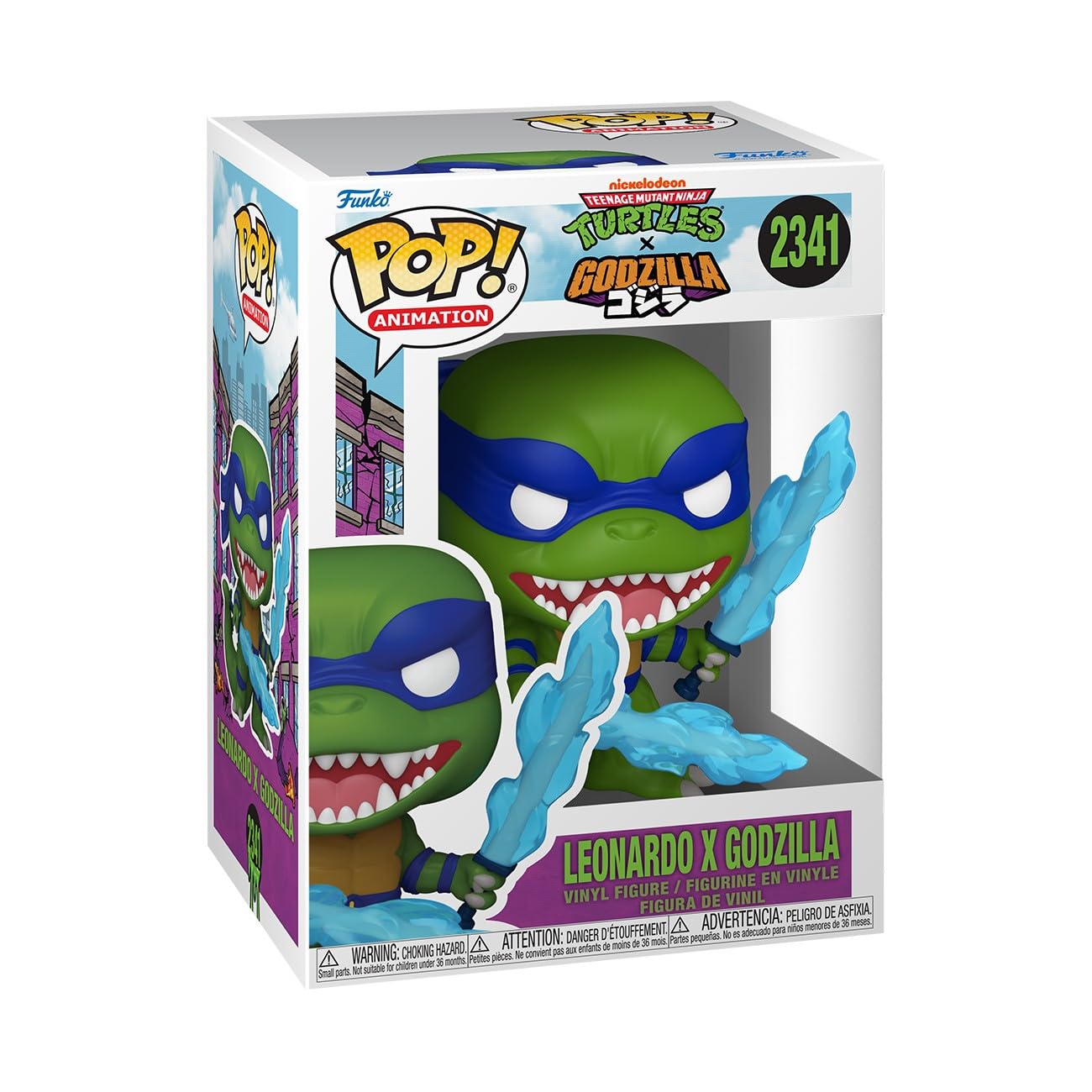 Funko POP! Animation: Leonardo x Godzilla - Chibi Vinyl Figure | Approx. 3.75 inches