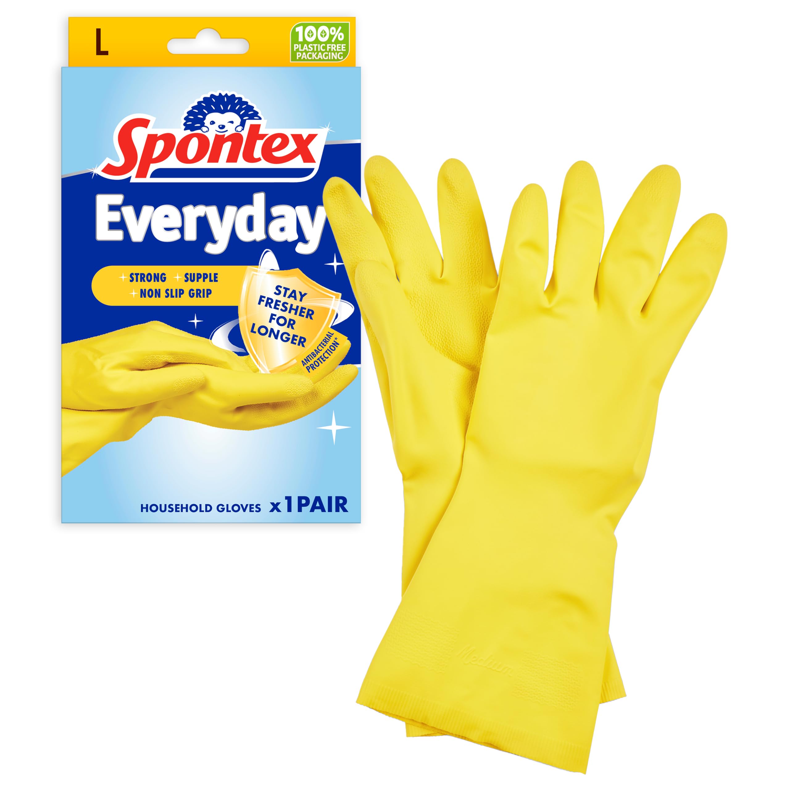 Spontex Everyday Gloves - Household Cleaning Gloves, Large, 1 Pair
