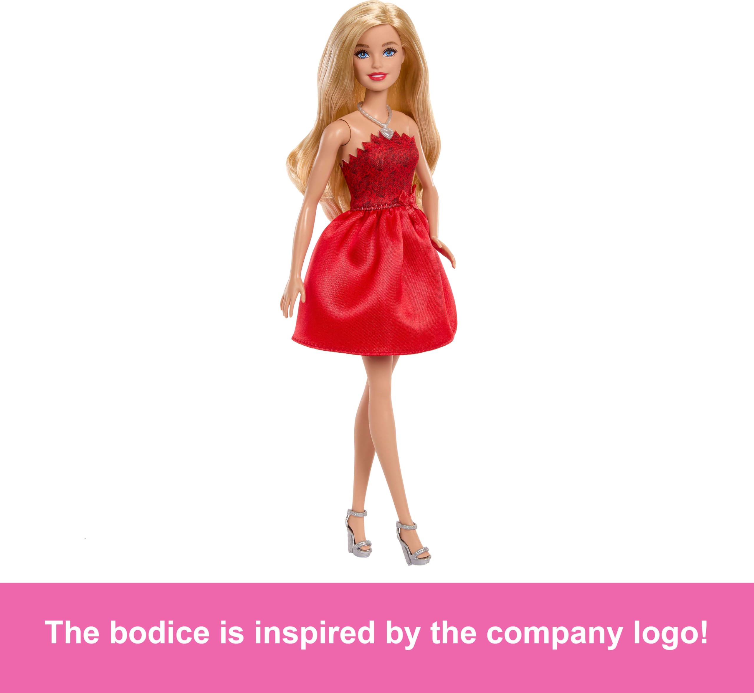 Barbie Mattel 80th Anniversary Ruby-Red Celebration Blonde Fashion Doll - Collectible Doll for Kids & Collectors 6